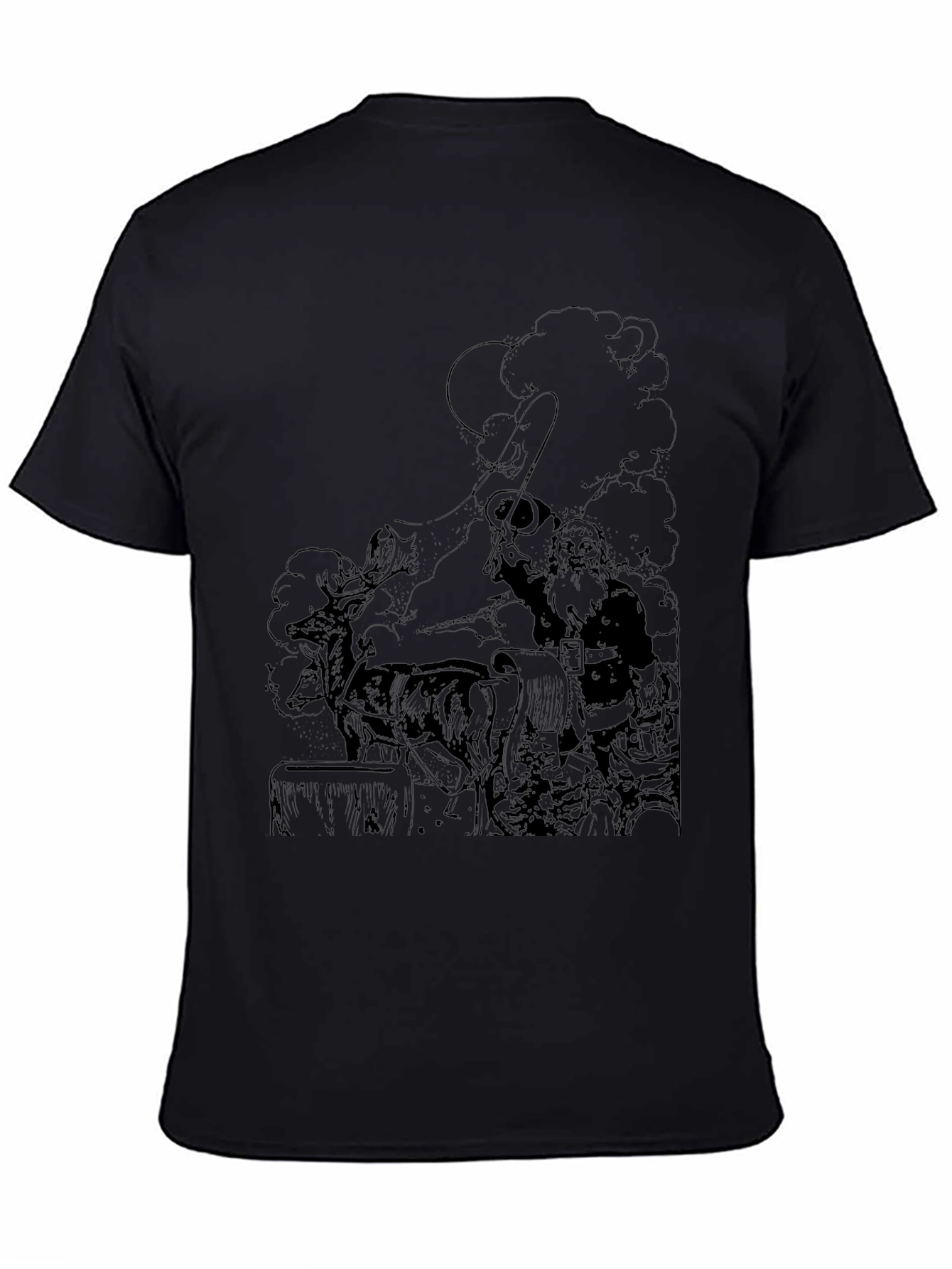 Santas Ride Black Graphic Tee