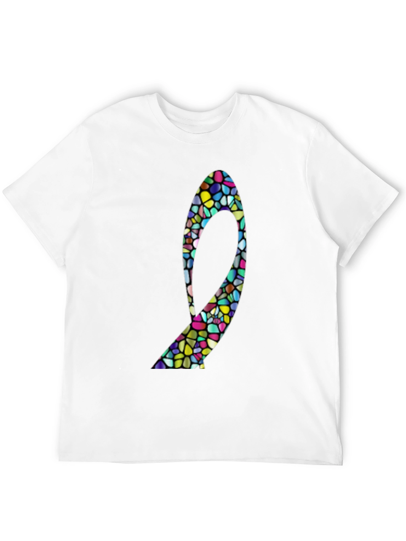 Mosaic Heel Black T-Shirt - Stylish Graphic Tee