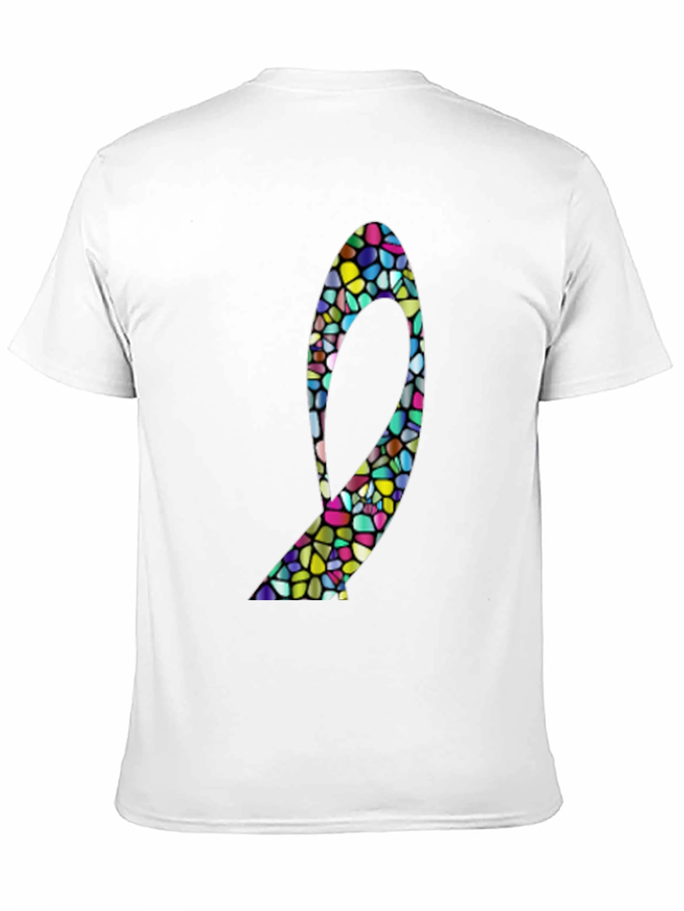 Mosaic Heel Black T-Shirt - Stylish Graphic Tee
