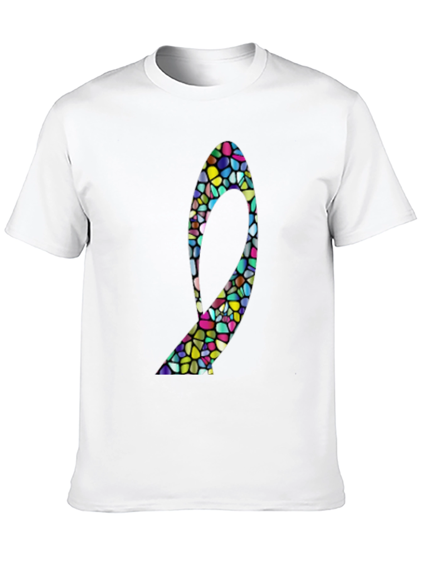 Mosaic Heel Black T-Shirt - Stylish Graphic Tee
