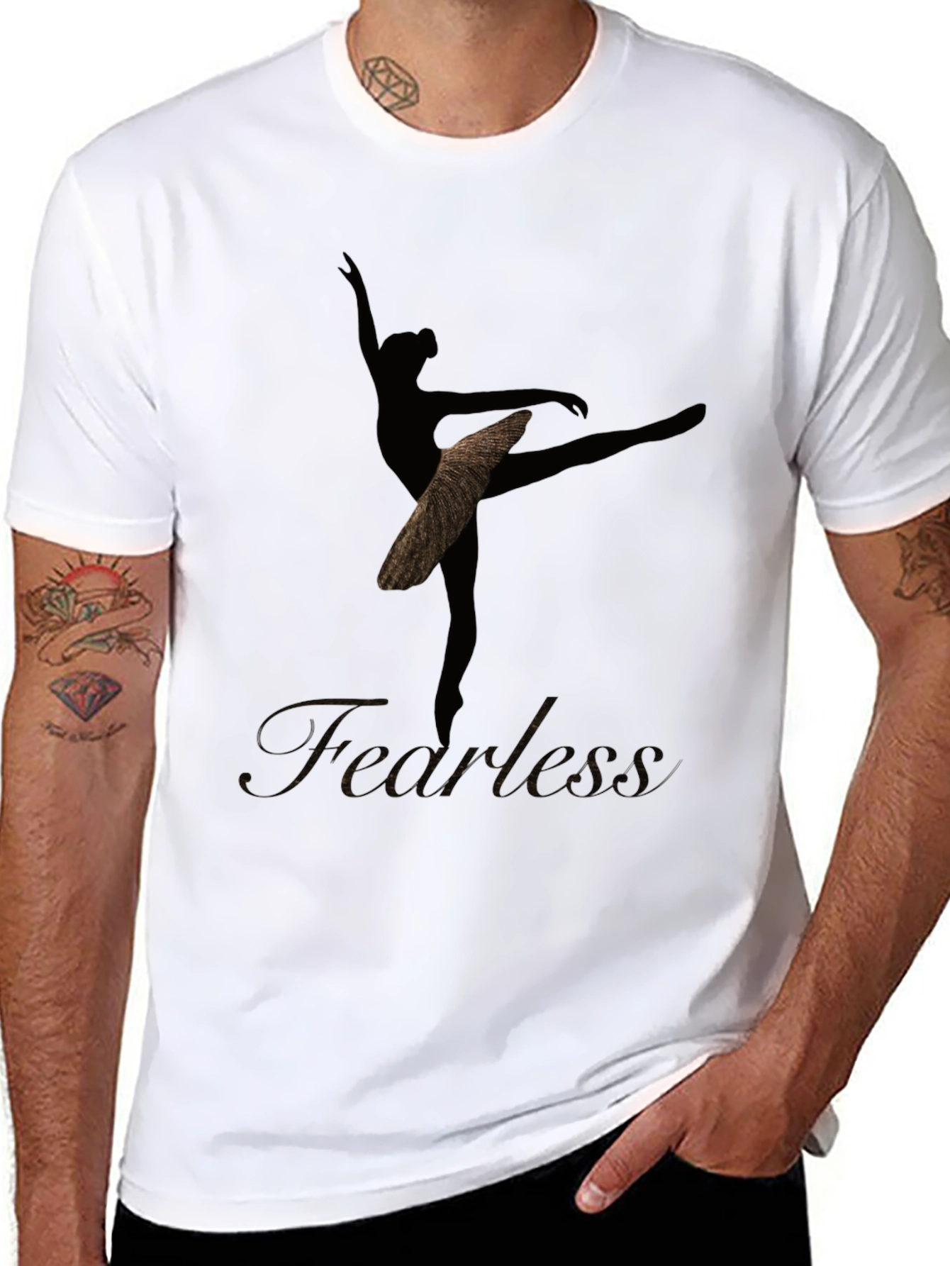 Fearless Ballerina Graphic Tee - Black