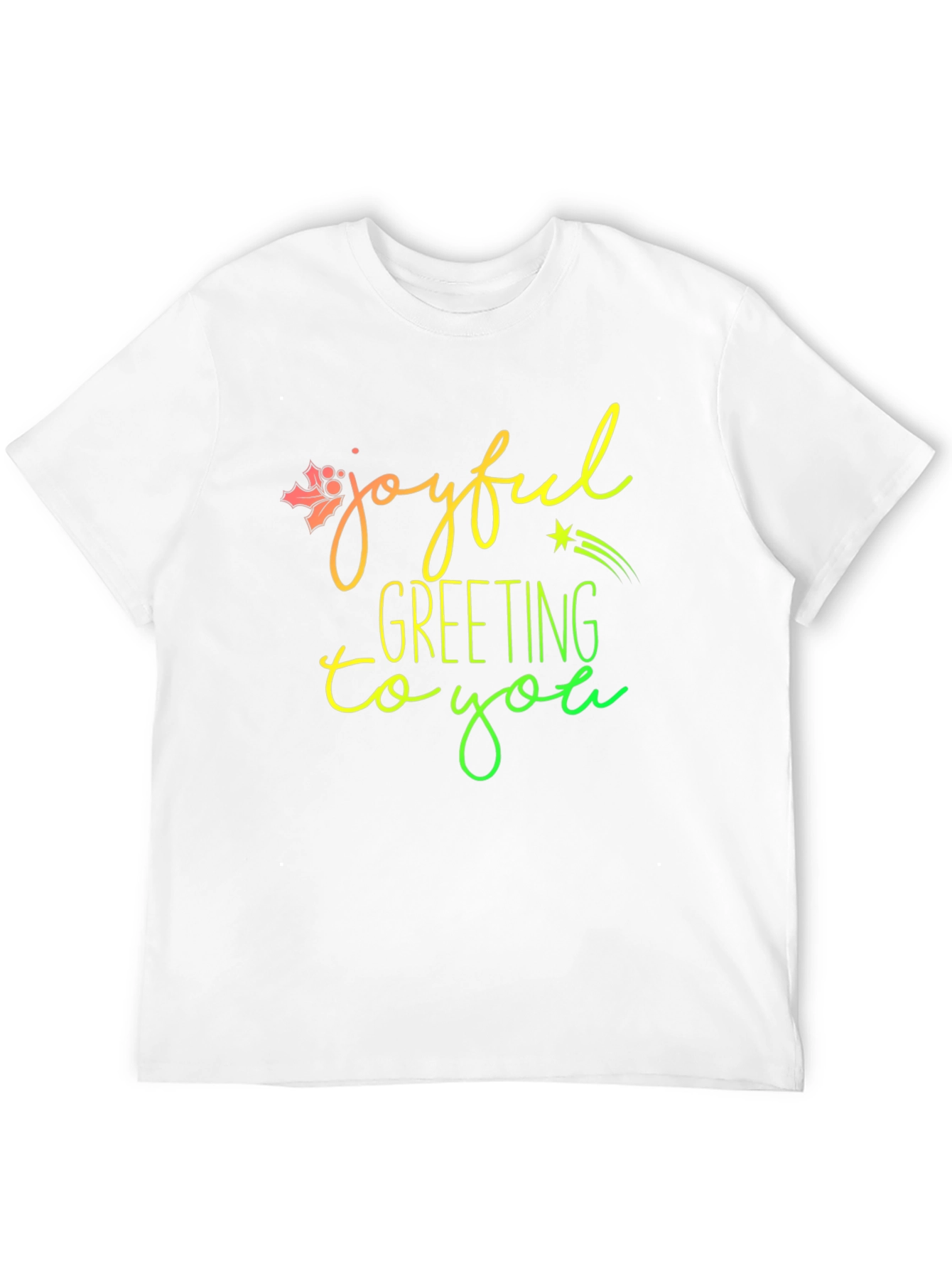 Joyful Greeting Graphic T-Shirt