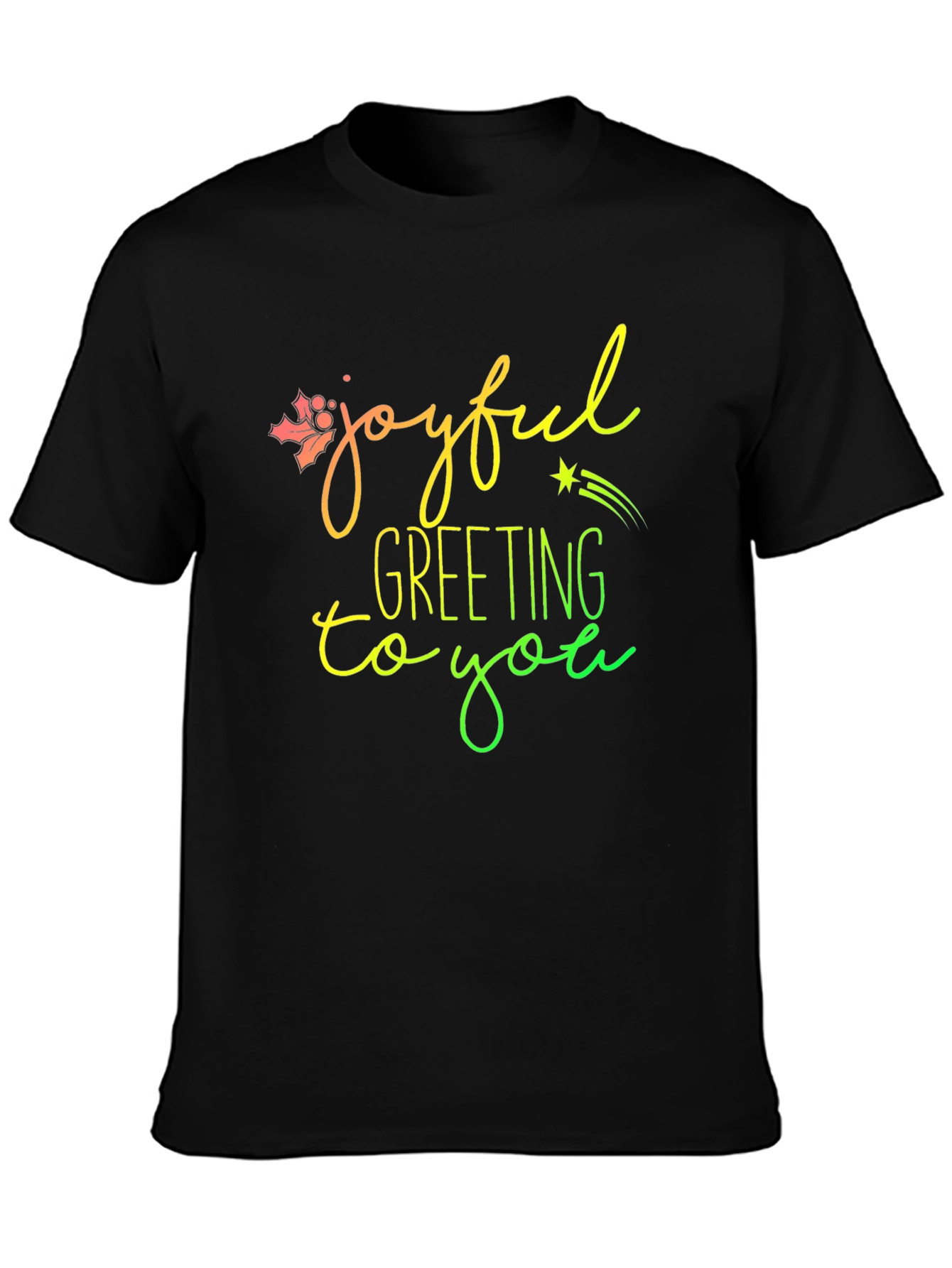 Joyful Greeting Graphic T-Shirt