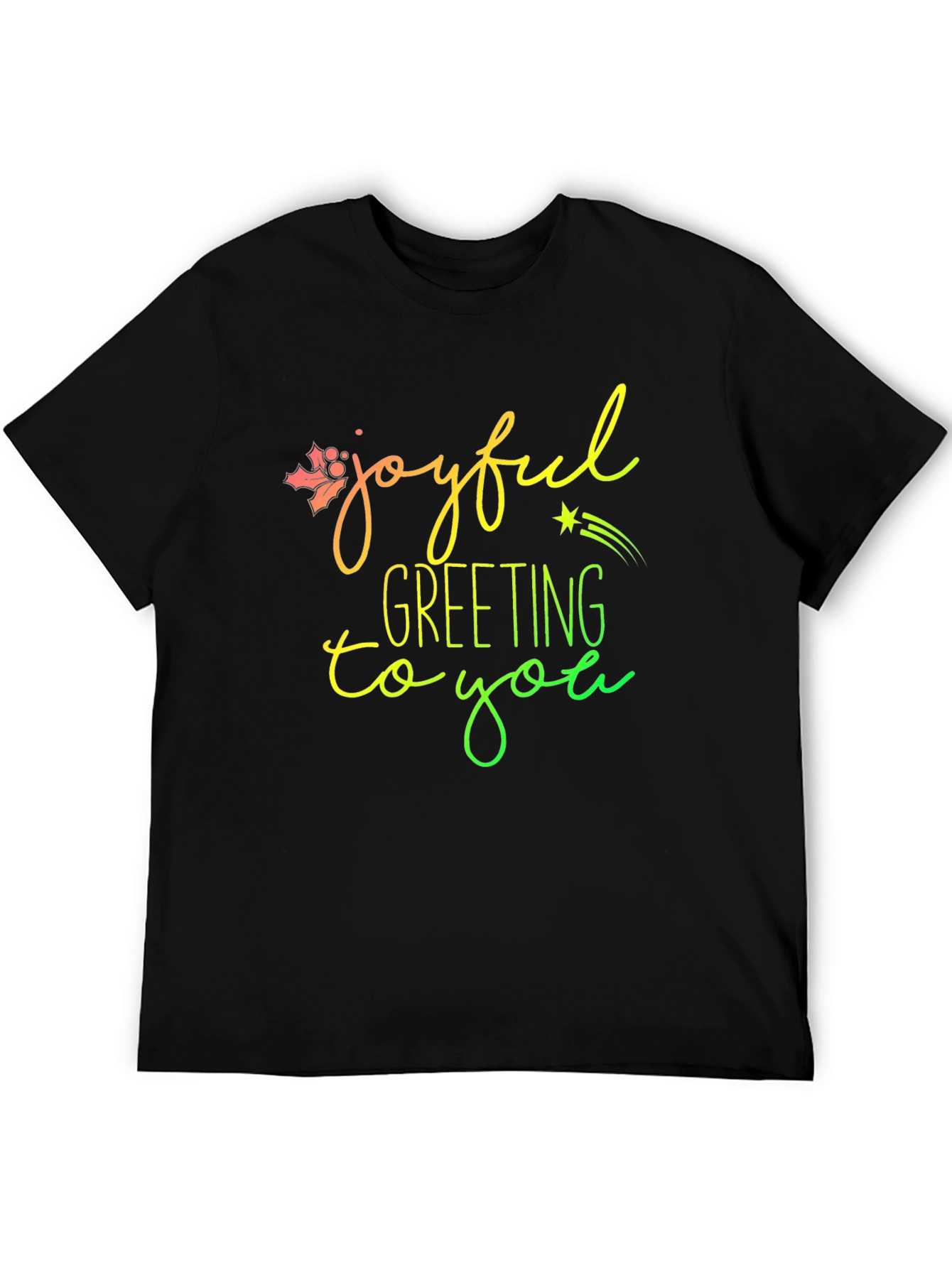 Joyful Greeting Graphic T-Shirt