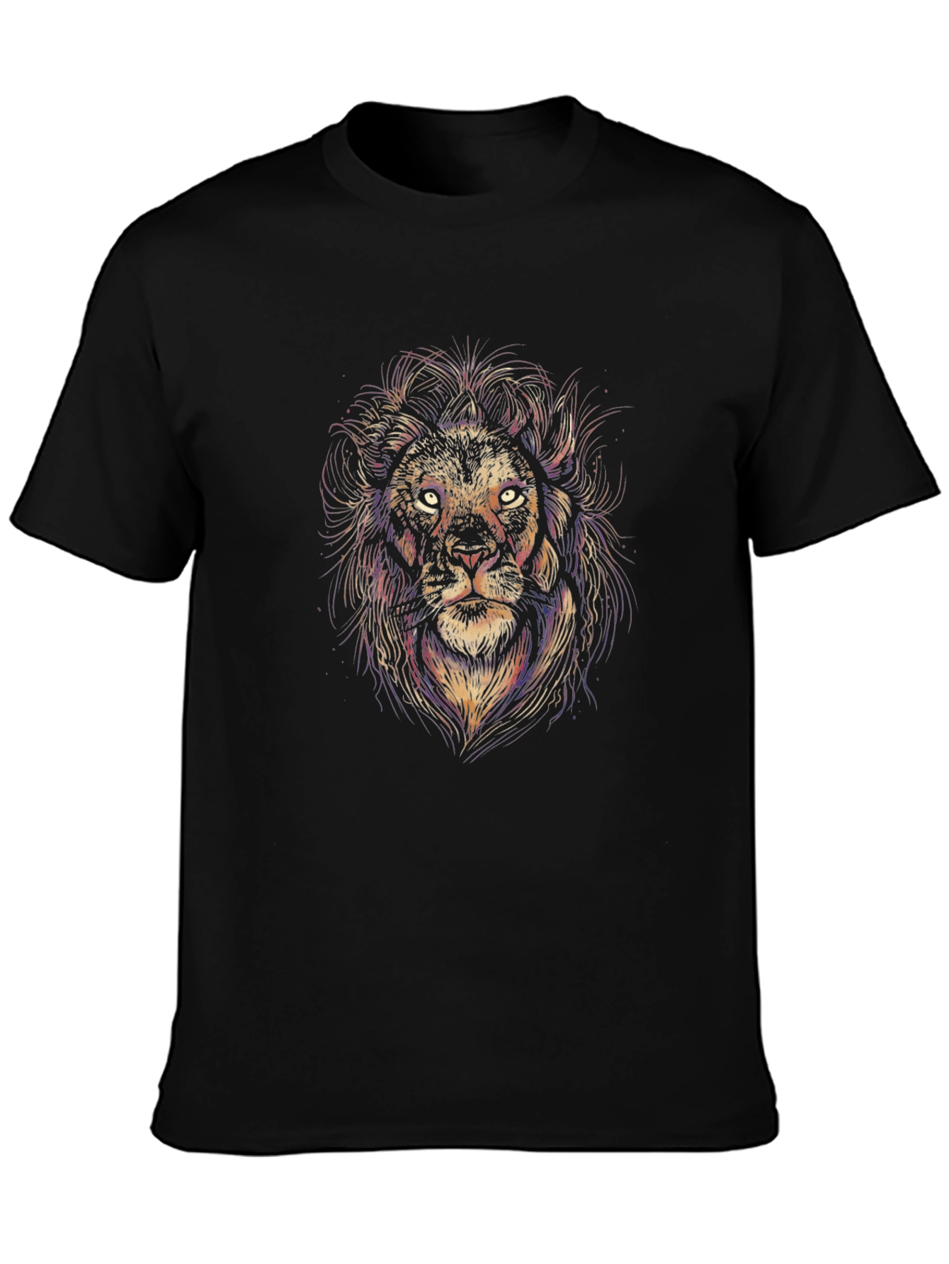 Lion Graphic Black T-Shirt