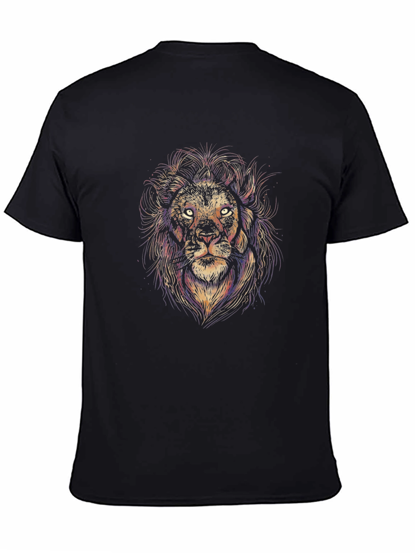 Lion Graphic Black T-Shirt