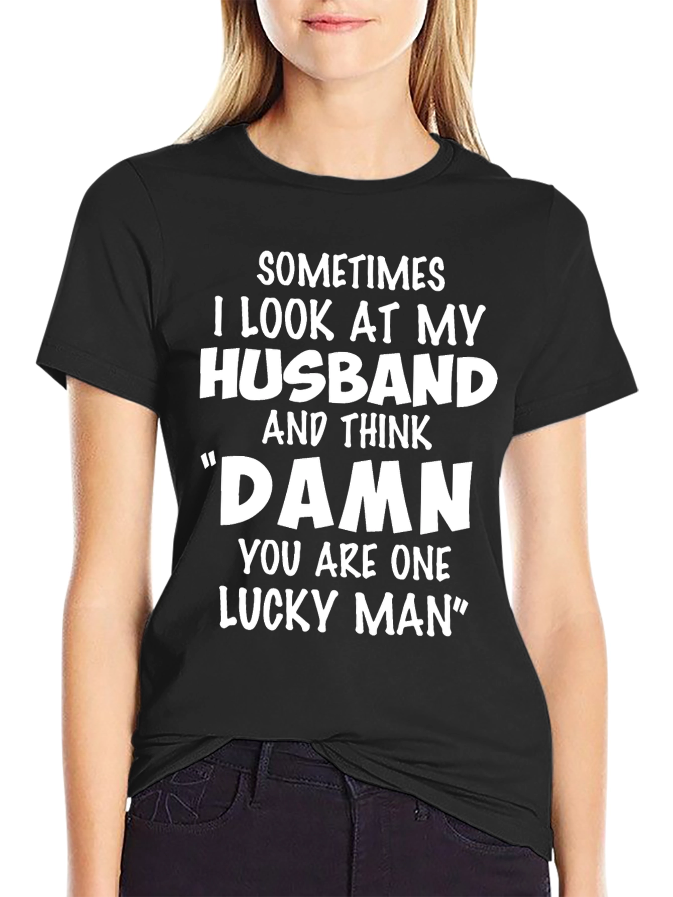 Husband Lucky Man Graphic T-Shirt