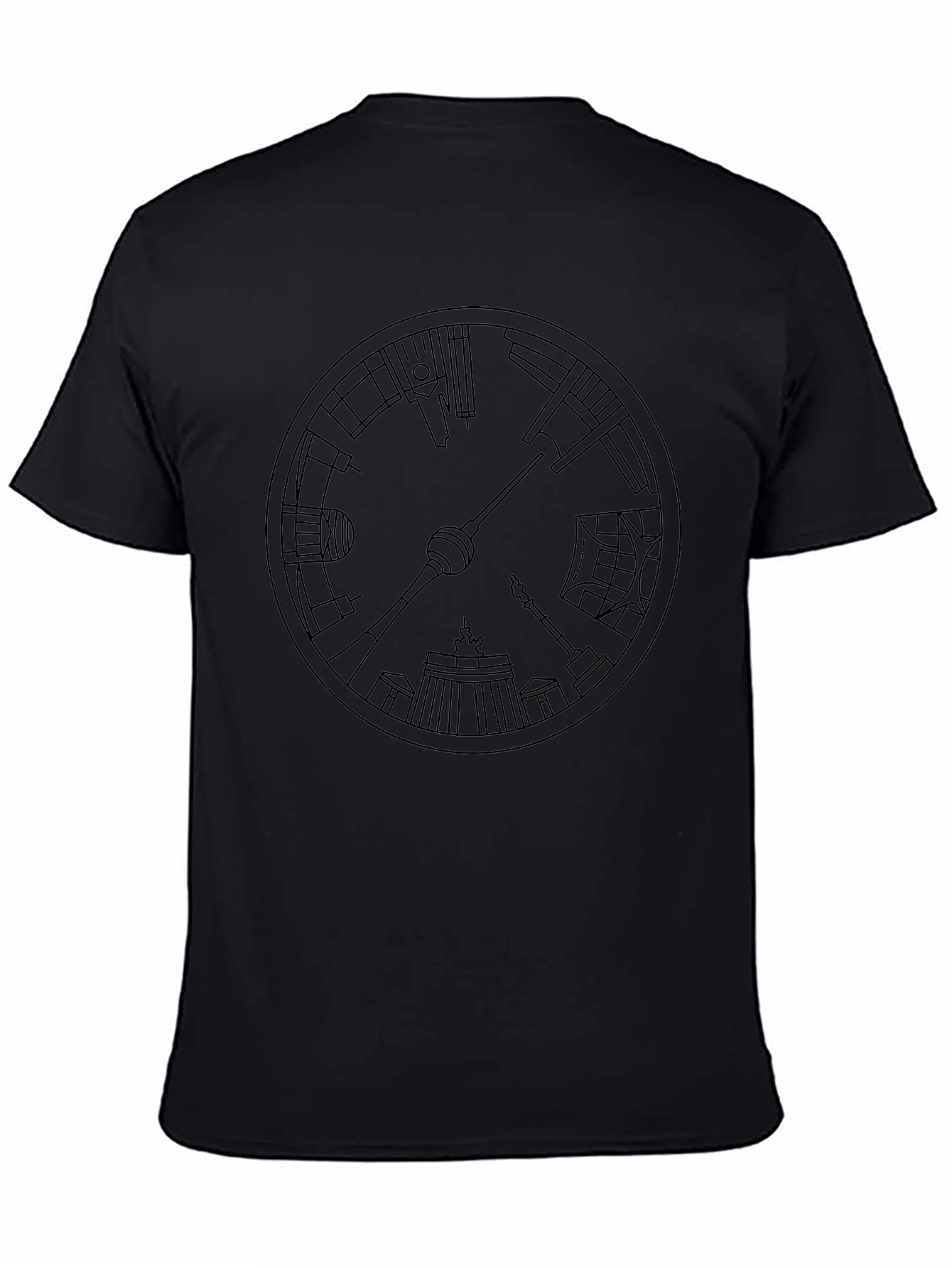 Berlin Landmark Clock Graphic T-Shirt