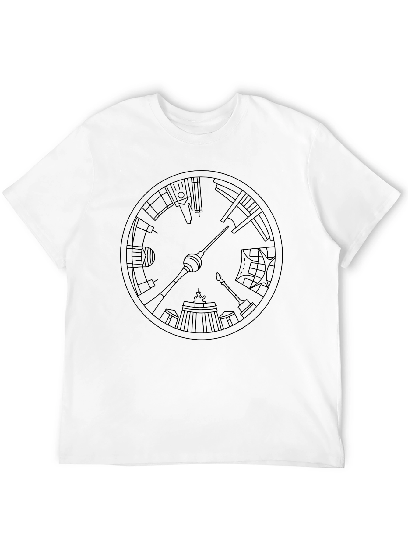 Berlin Landmark Clock Graphic T-Shirt