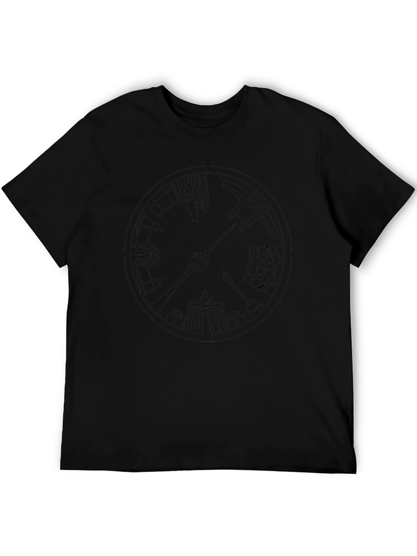 Berlin Landmark Clock Graphic T-Shirt