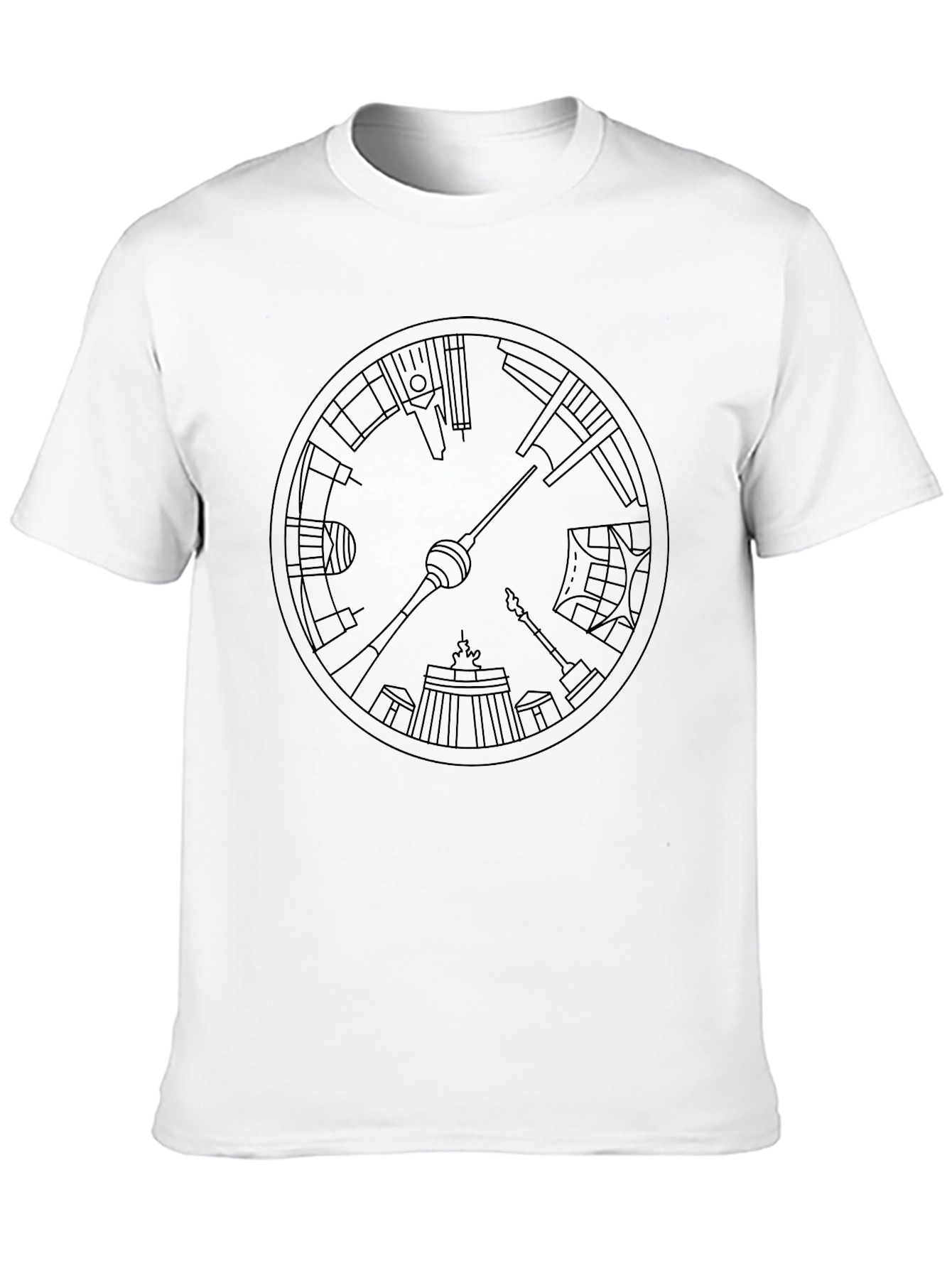 Berlin Landmark Clock Graphic T-Shirt