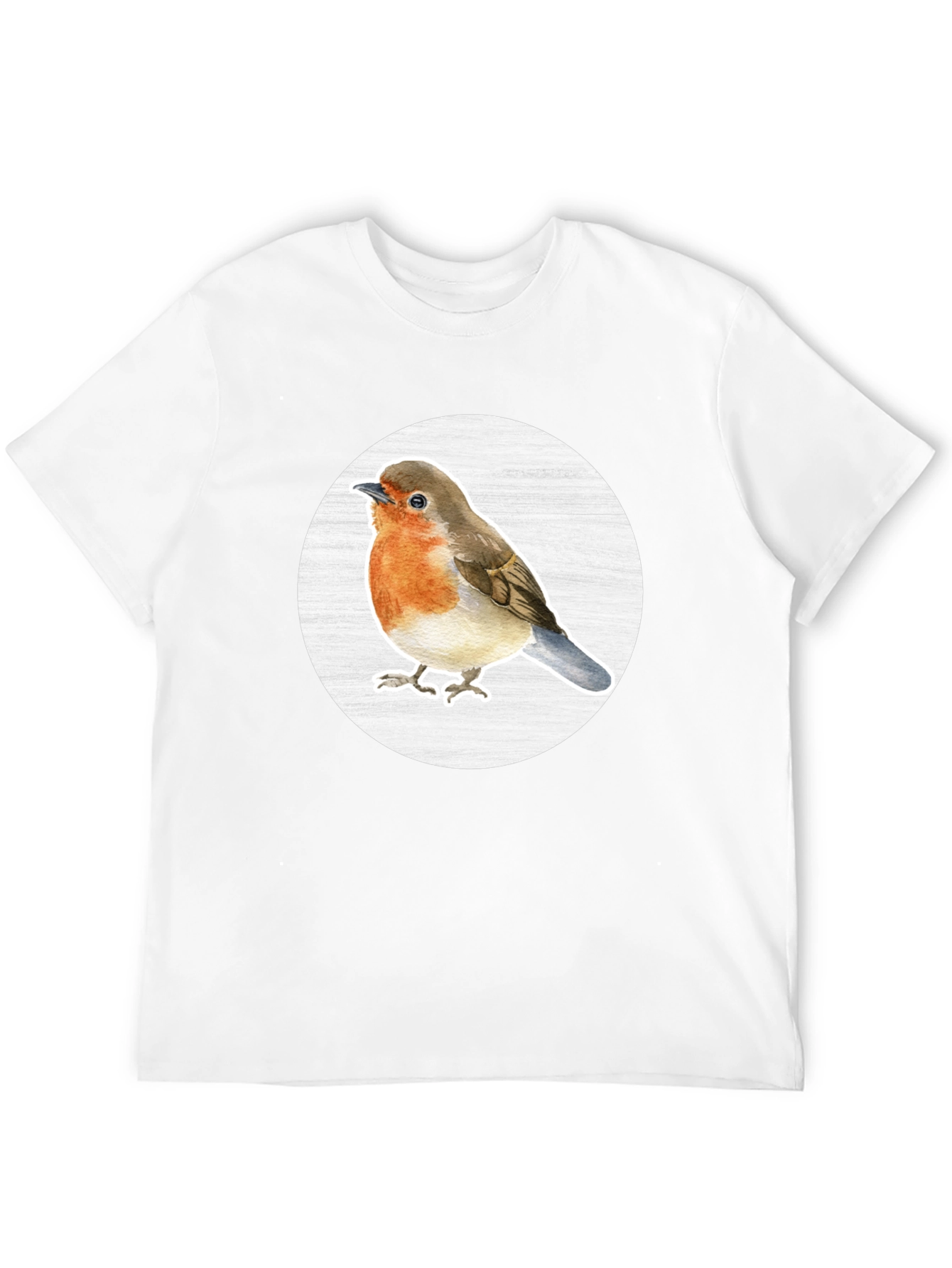 Robin Bird T-Shirt - Black Cotton Blend Tee