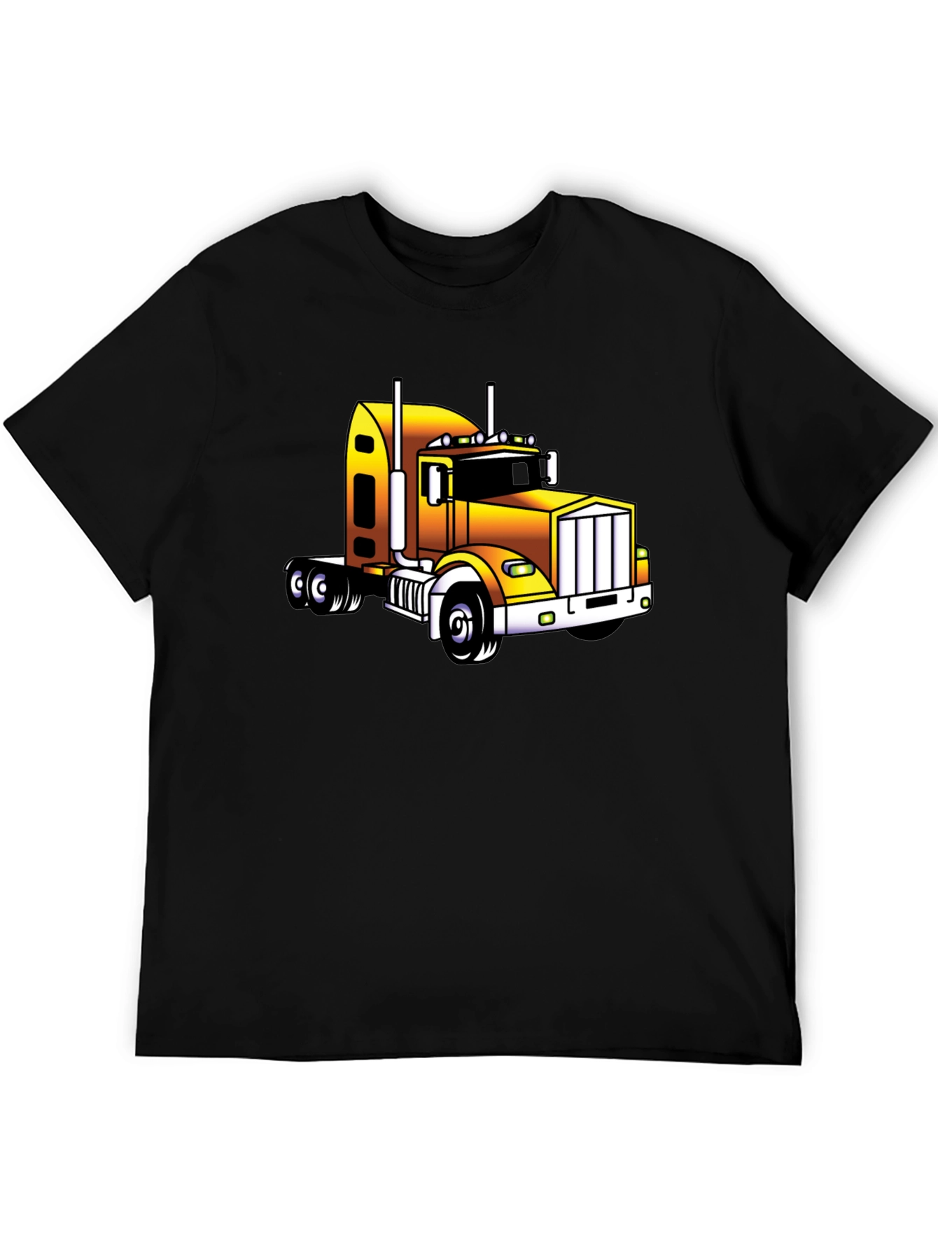 Truck Graphic Tee - Black T-Shirt for Men