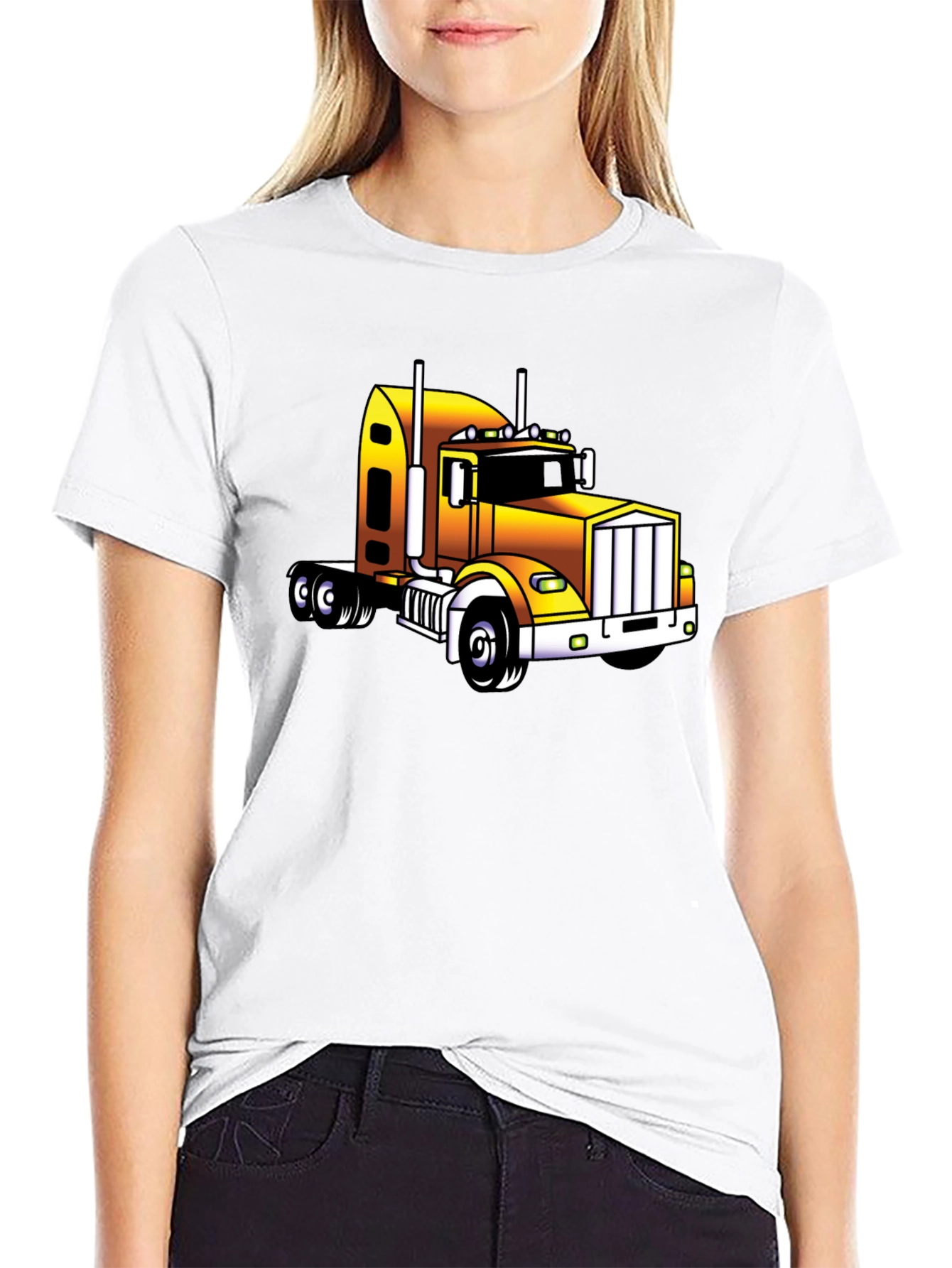 Truck Graphic Tee - Black T-Shirt for Men