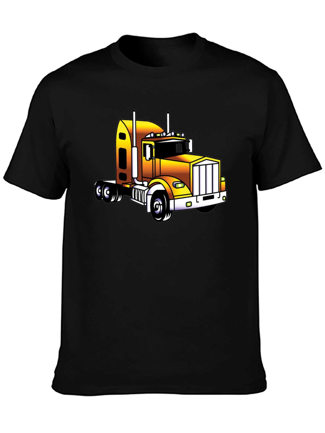 Truck Graphic Tee - Black T-Shirt for Men