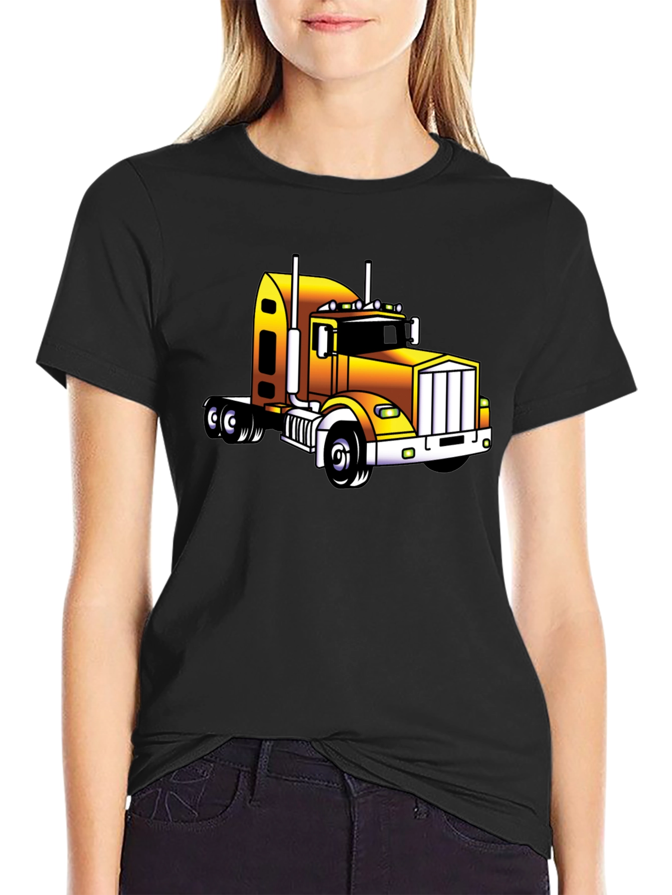 Truck Graphic Tee - Black T-Shirt for Men