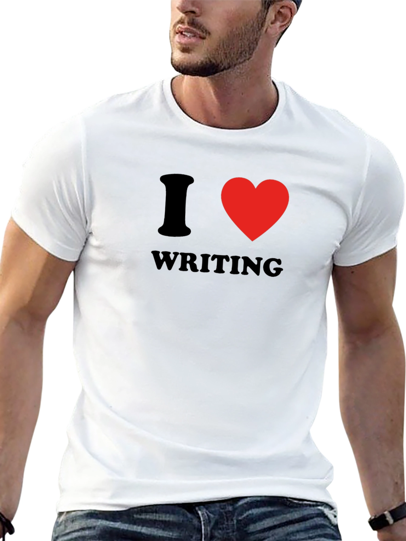 I Heart Writing Black Graphic Tee