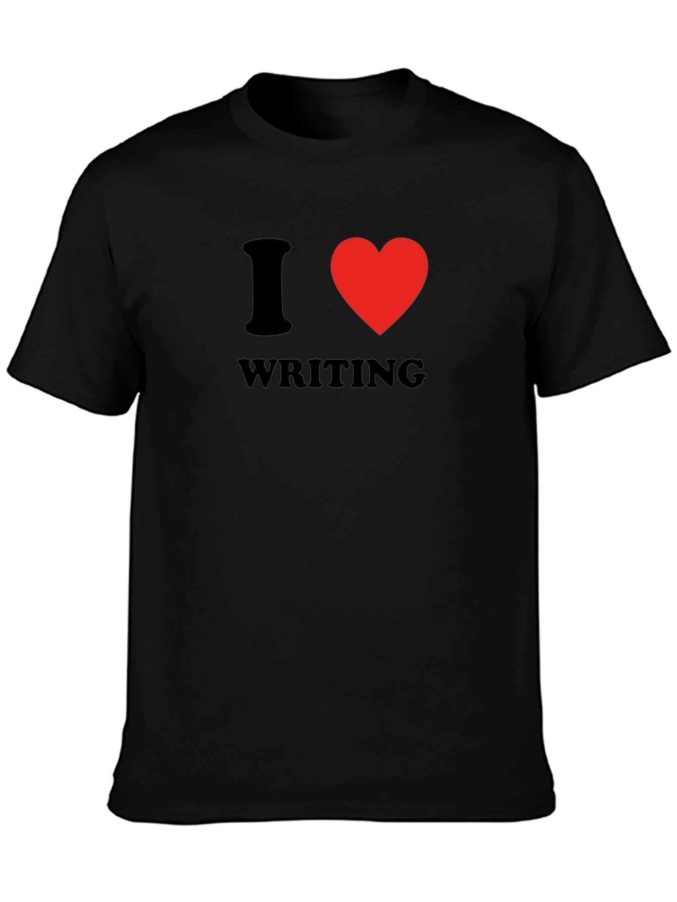 I Heart Writing Black Graphic Tee