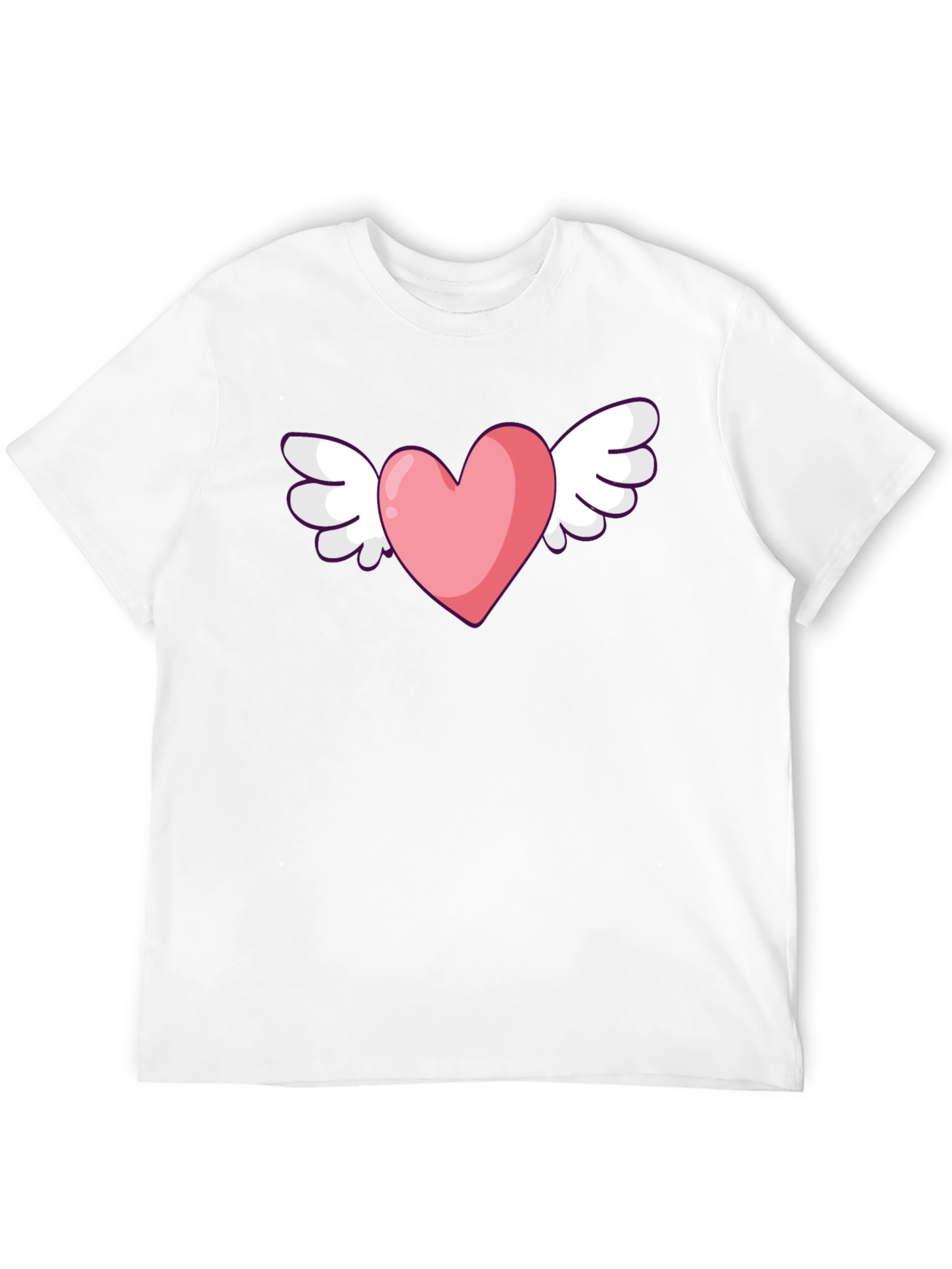 Heart With Wings Graphic Black T-Shirt