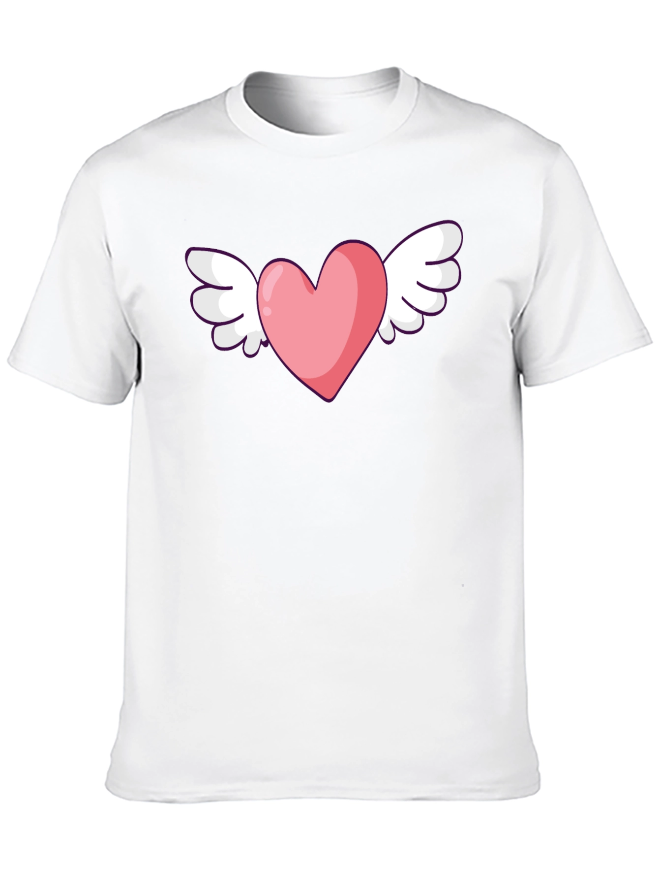 Heart With Wings Graphic Black T-Shirt