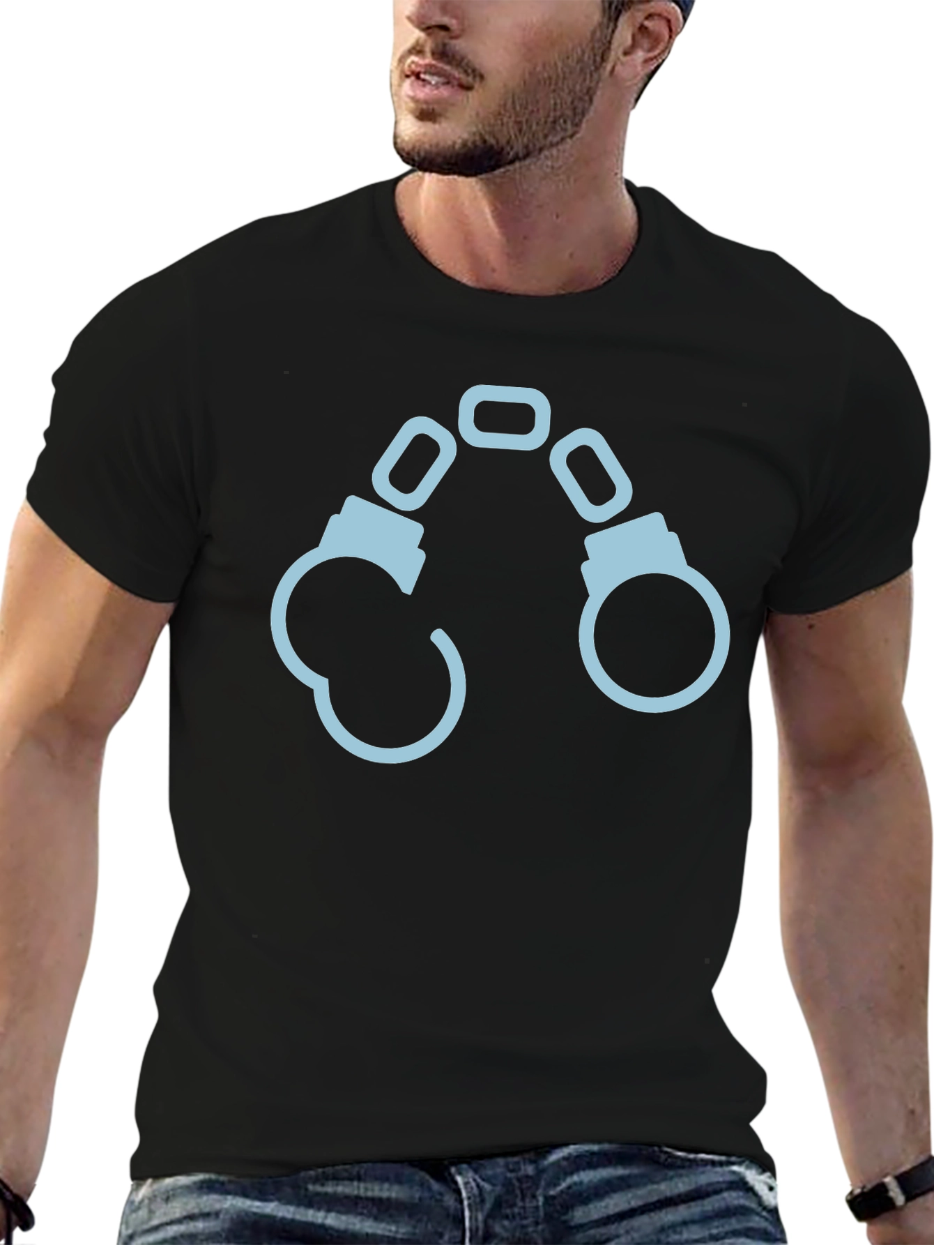 Handcuffs Graphic T-Shirt - Black
