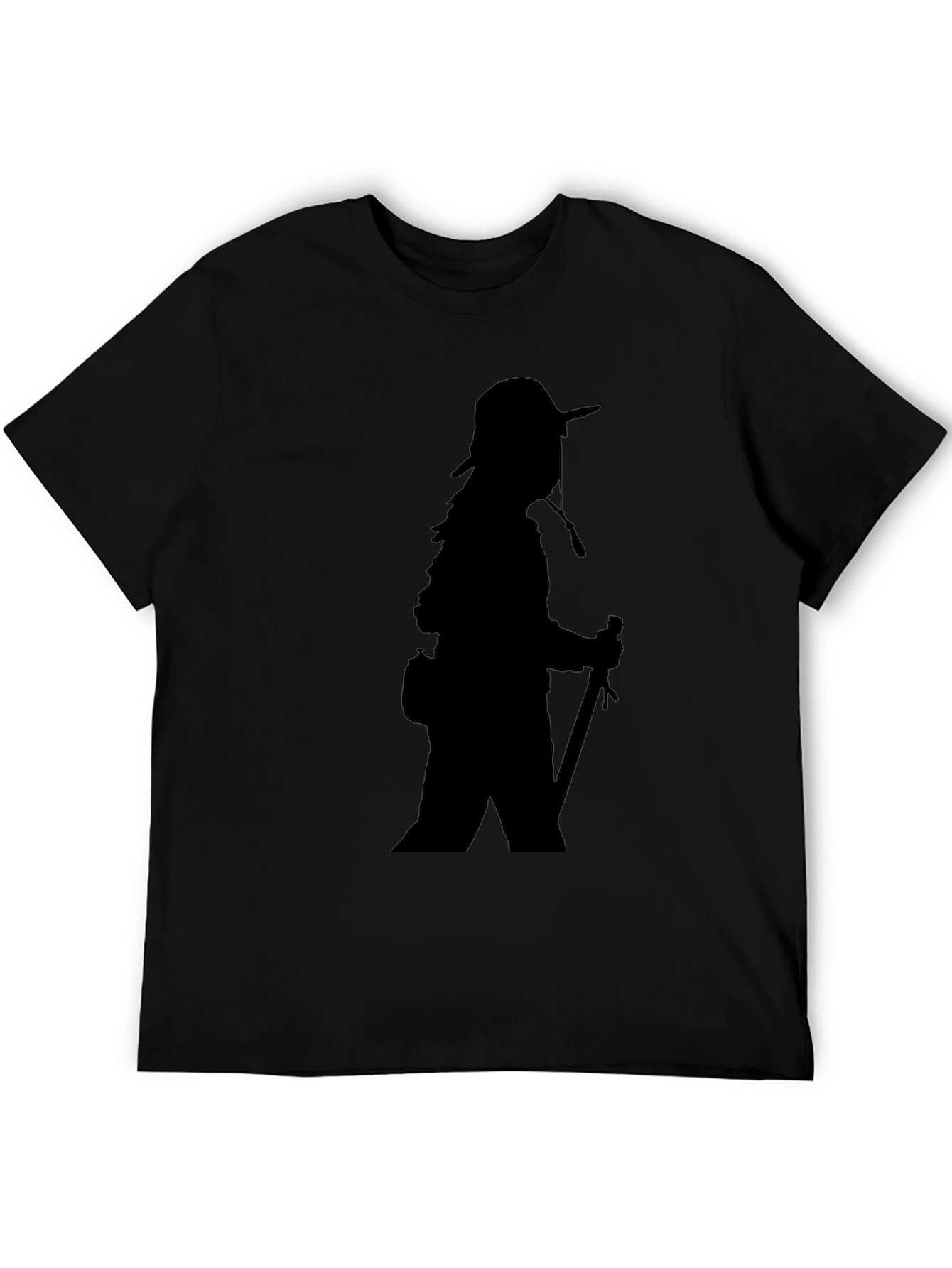 Black T-Shirt with Hiker Graphic