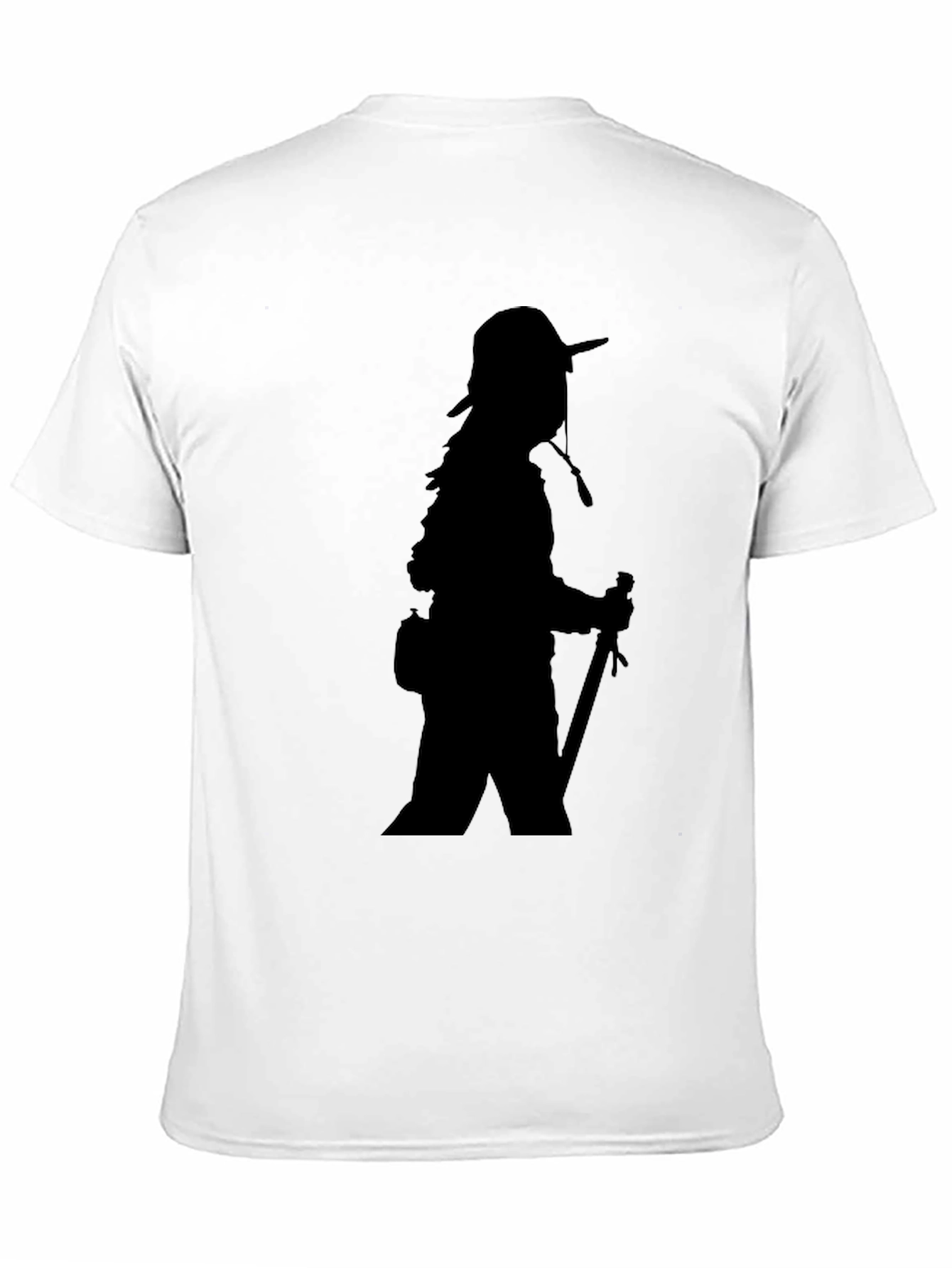 Black T-Shirt with Hiker Graphic