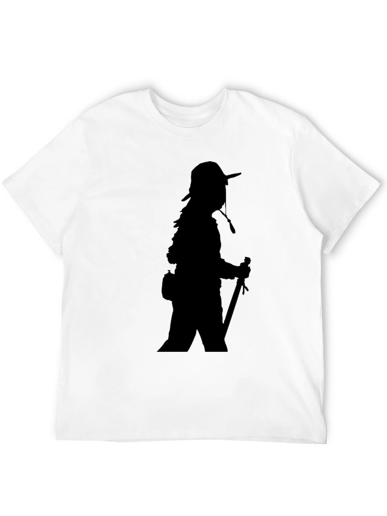 Black T-Shirt with Hiker Graphic