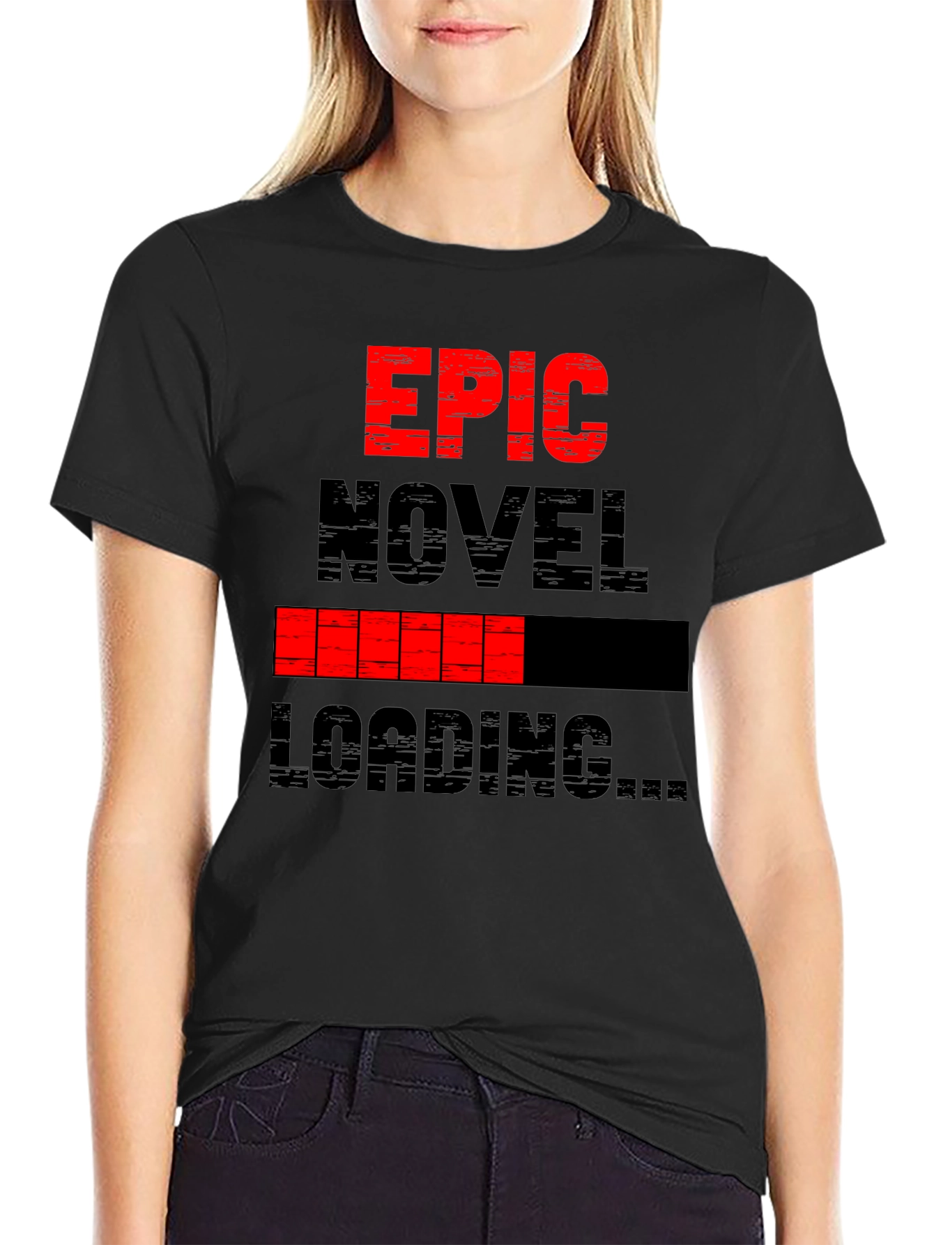 Epic Novel Loading T-Shirt - Black Graphic Tee