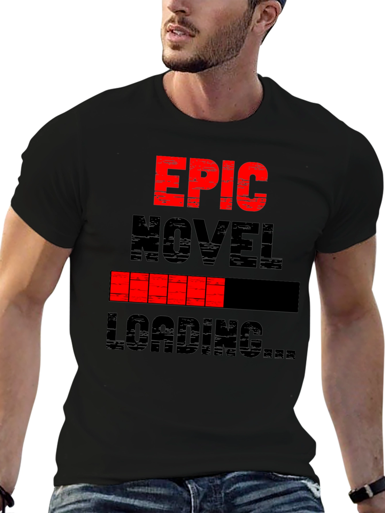 Epic Novel Loading T-Shirt - Black Graphic Tee