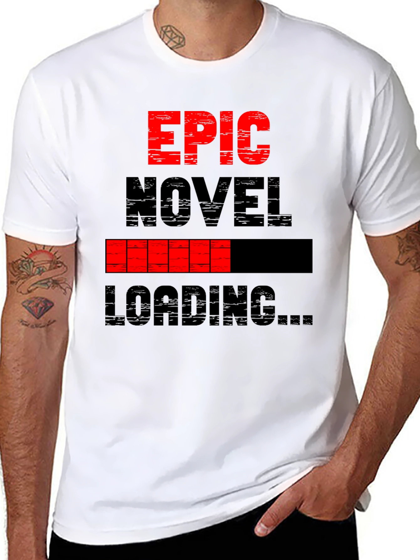 Epic Novel Loading T-Shirt - Black Graphic Tee