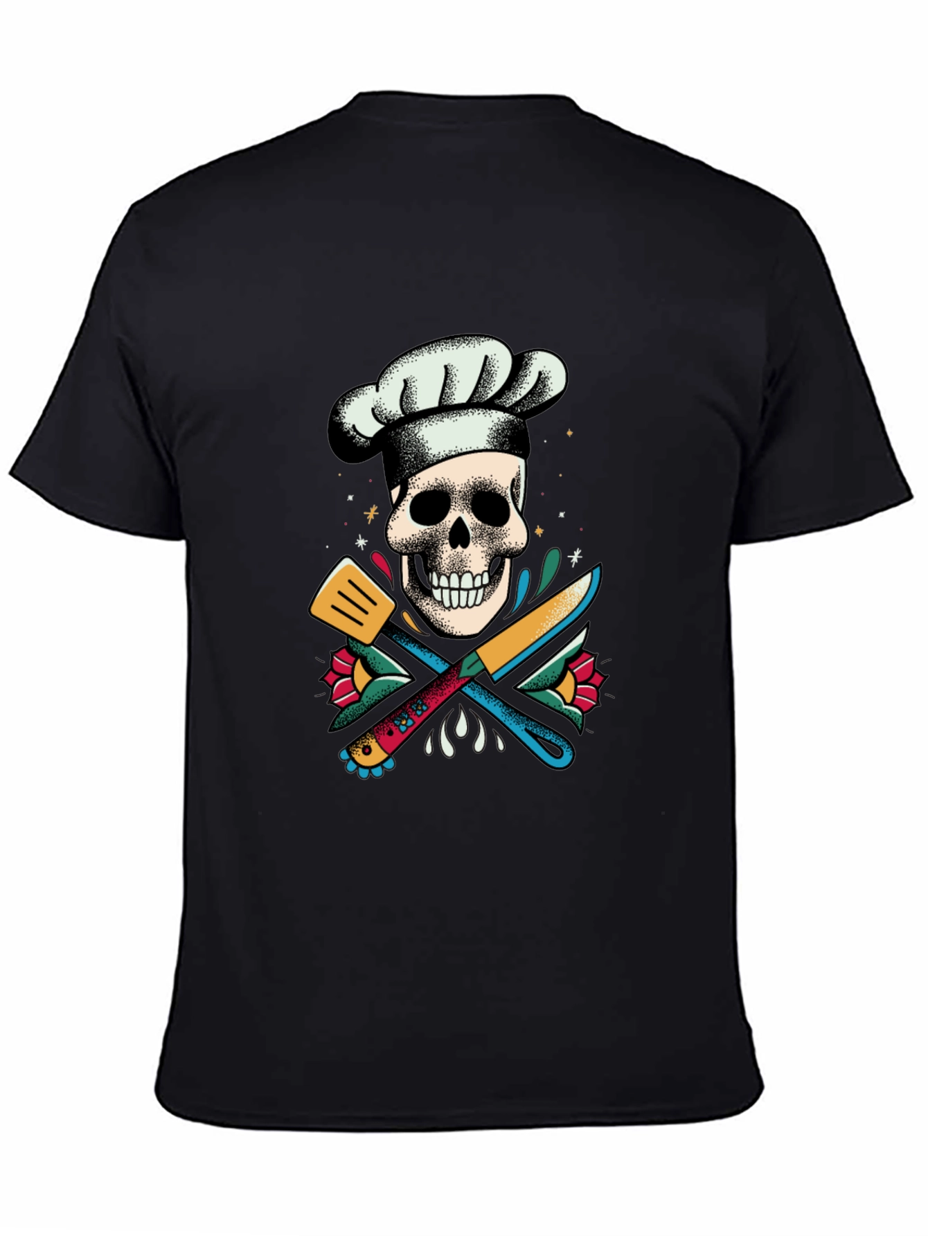 Chef Skull Graphic Tee - Culinary Art
