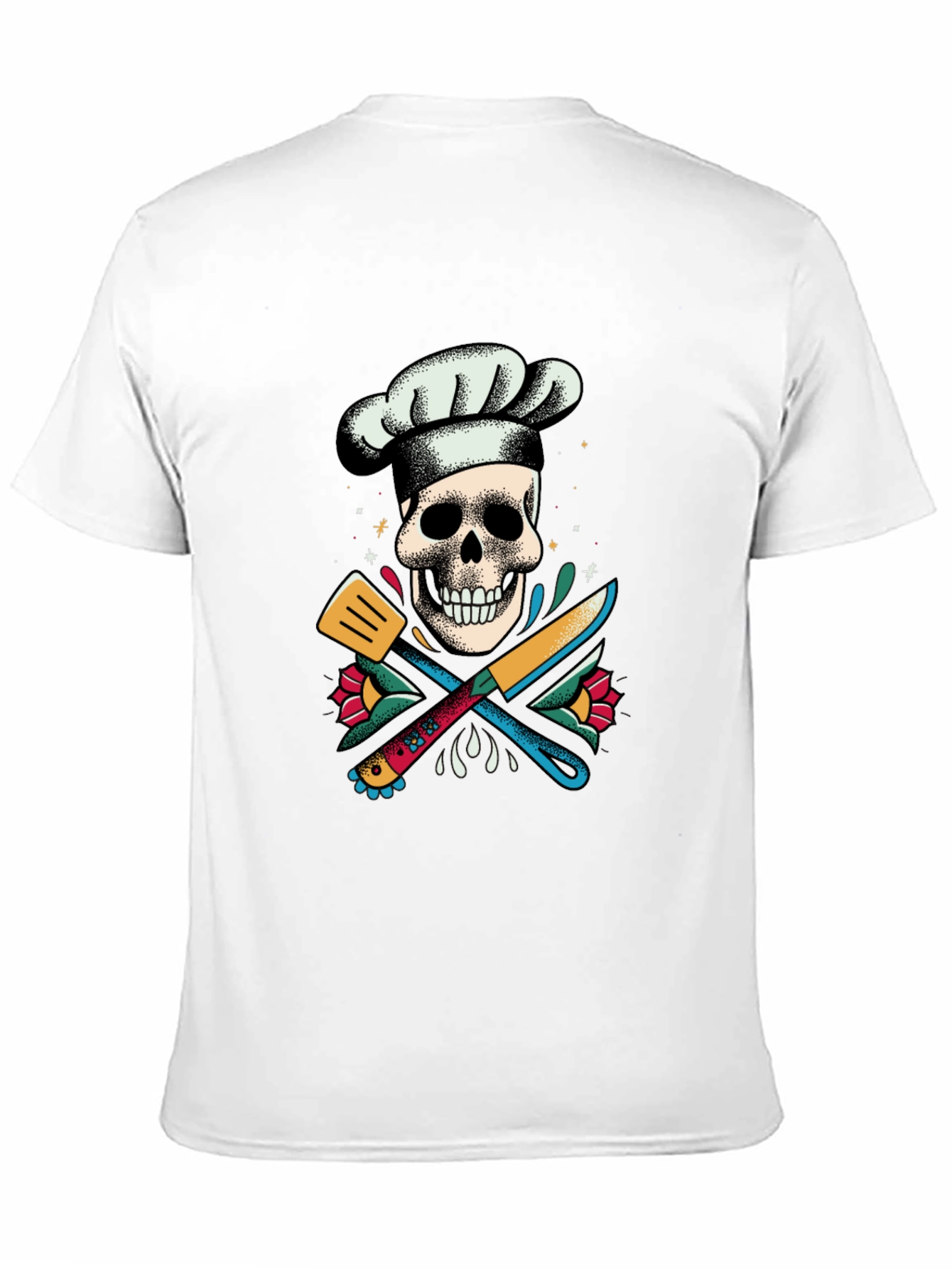 Chef Skull Graphic Tee - Culinary Art