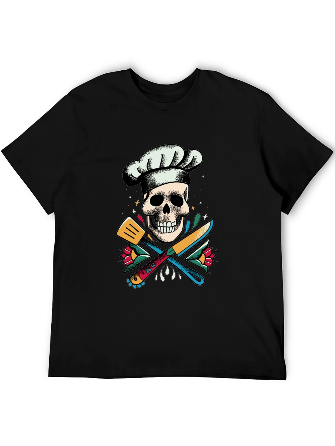 Chef Skull Graphic Tee - Culinary Art