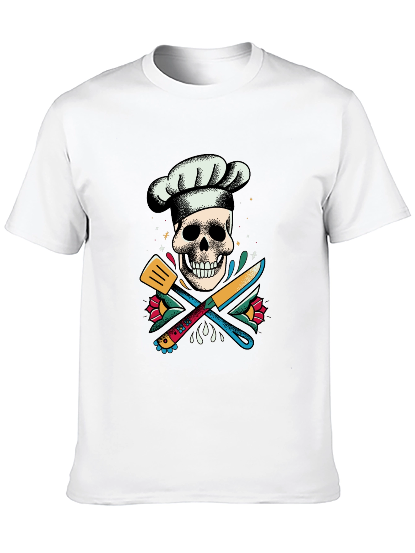 Chef Skull Graphic Tee - Culinary Art