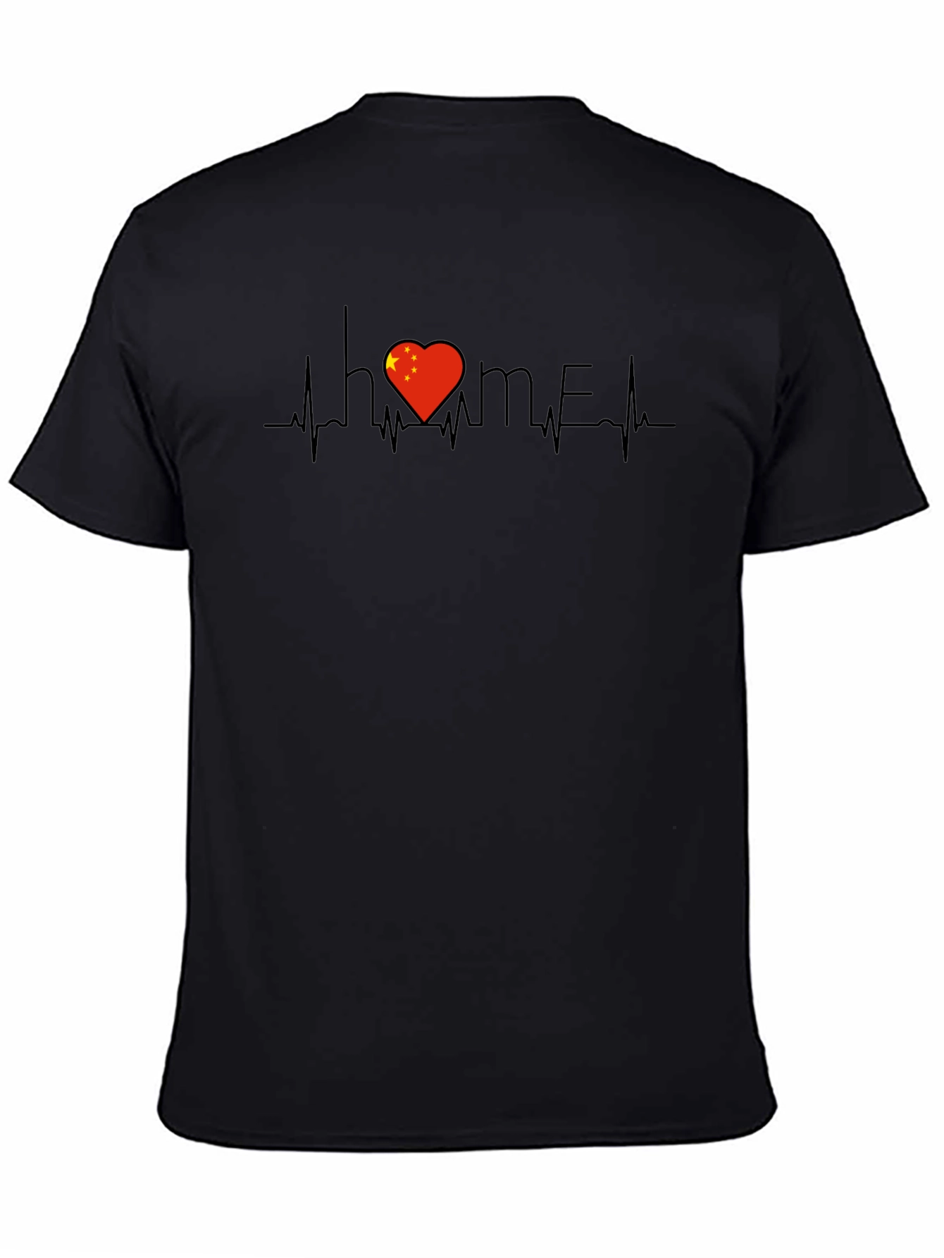 China Flag Heartbeat Home T-Shirt - Stylish & Patriotic