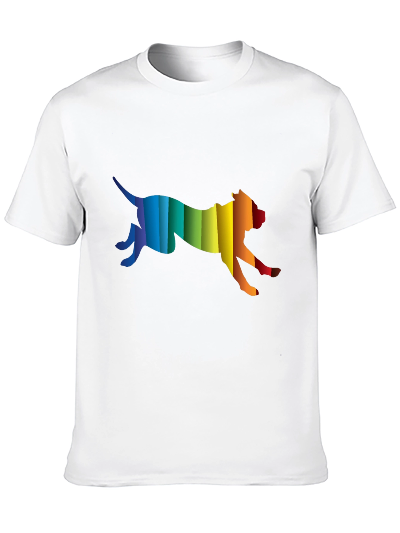 Rainbow Dog Graphic Tee - Black Cotton Comfort