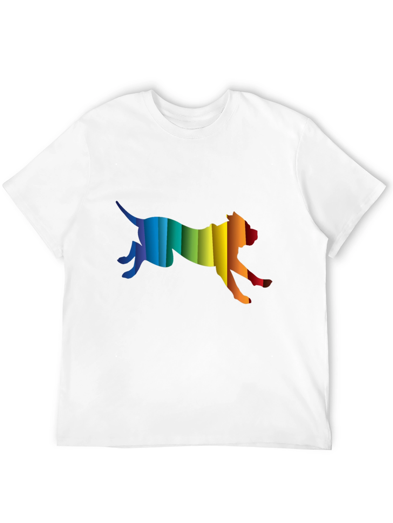 Rainbow Dog Graphic Tee - Black Cotton Comfort