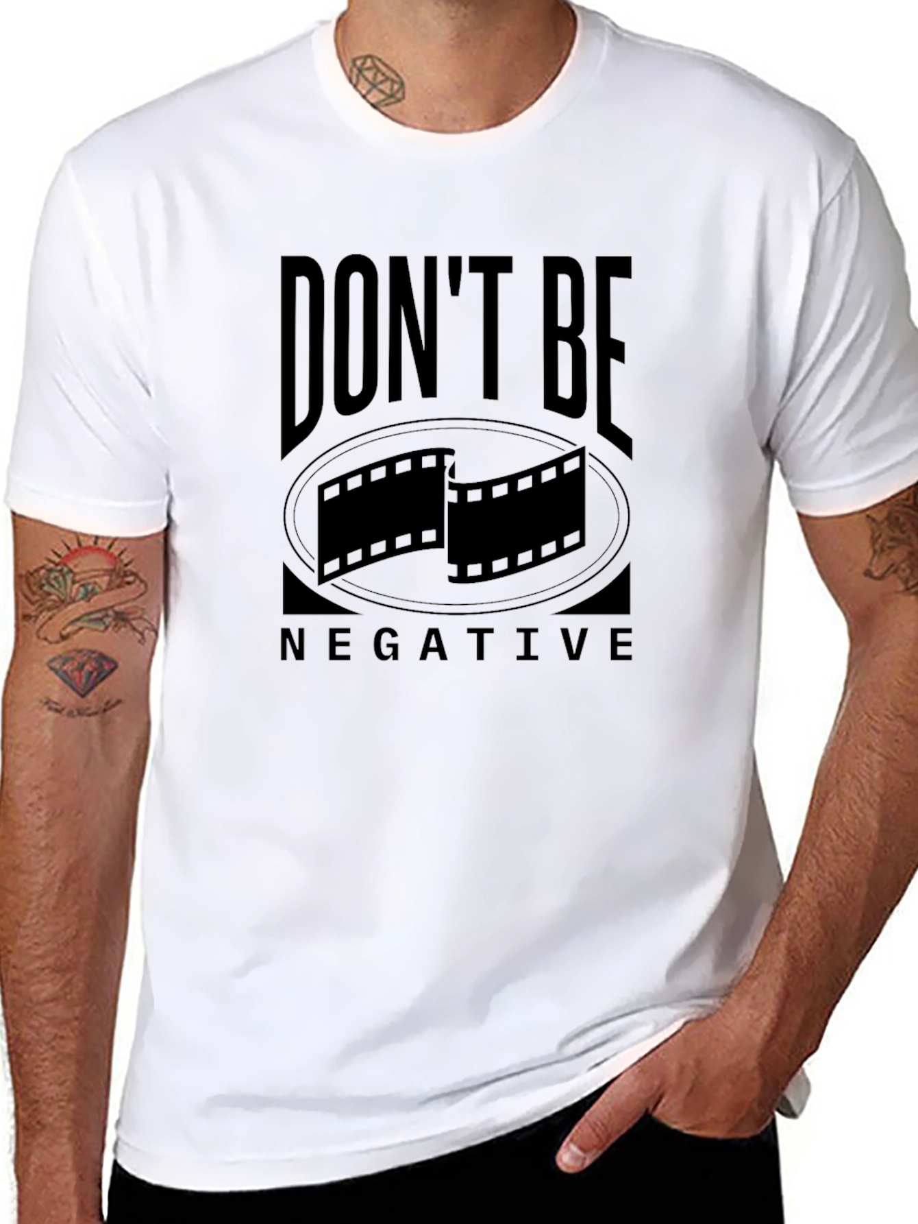 Dont Be Negative Film Reel Graphic T-Shirt