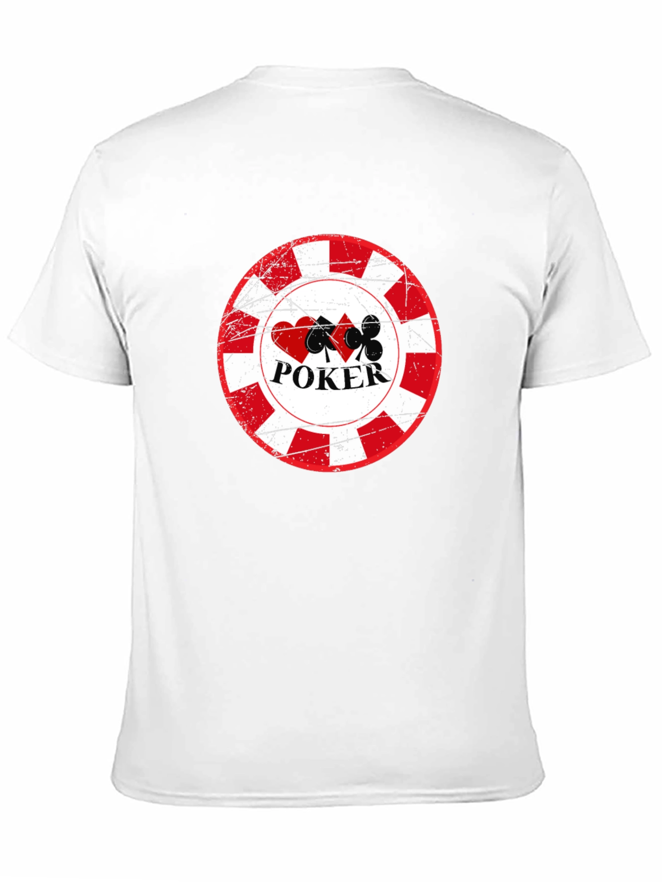 Poker Chip Graphic Tee - Black Cotton T-Shirt