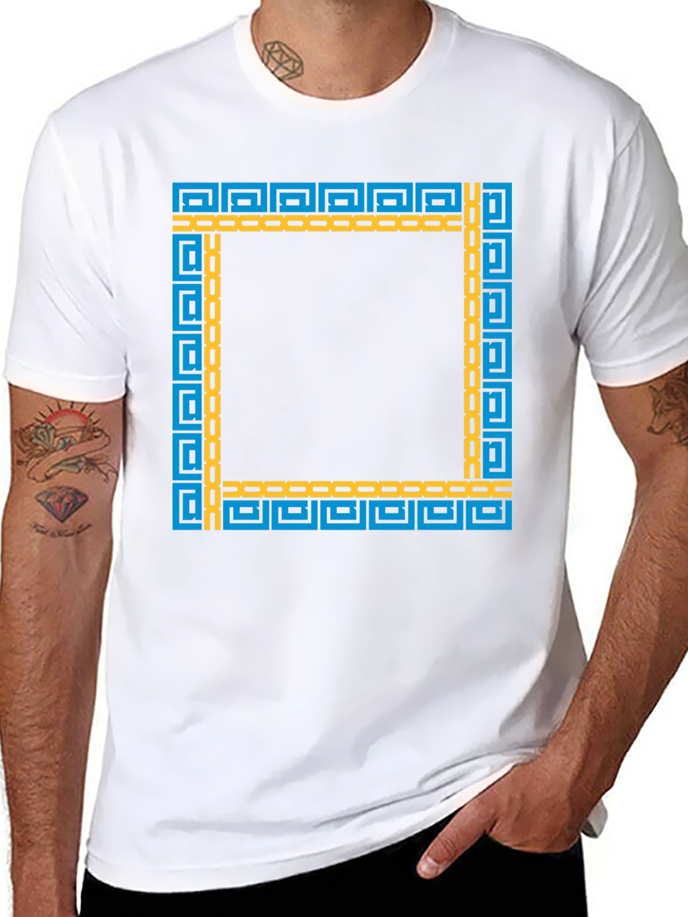 Geometric Frame Black T-Shirt