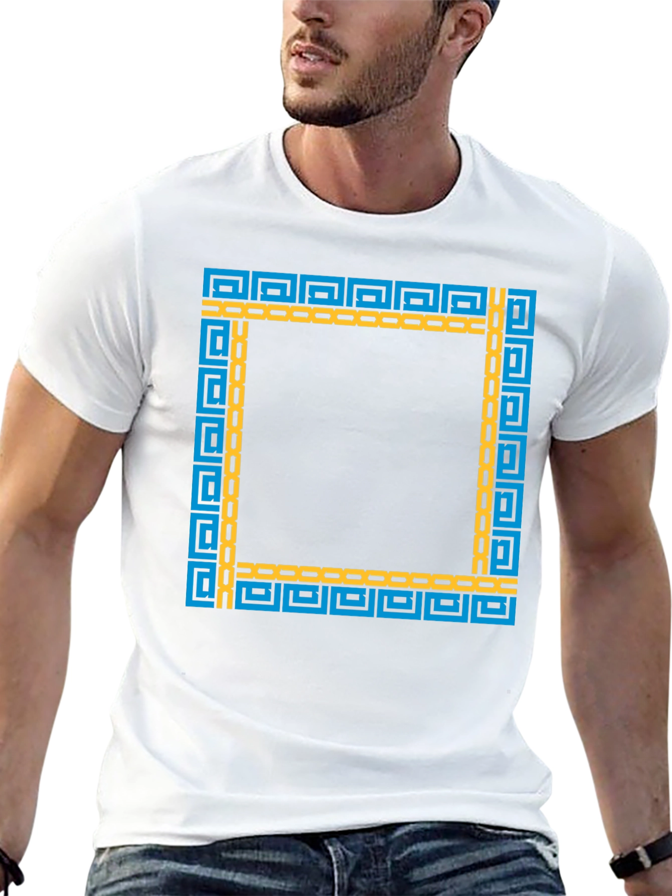 Geometric Frame Black T-Shirt