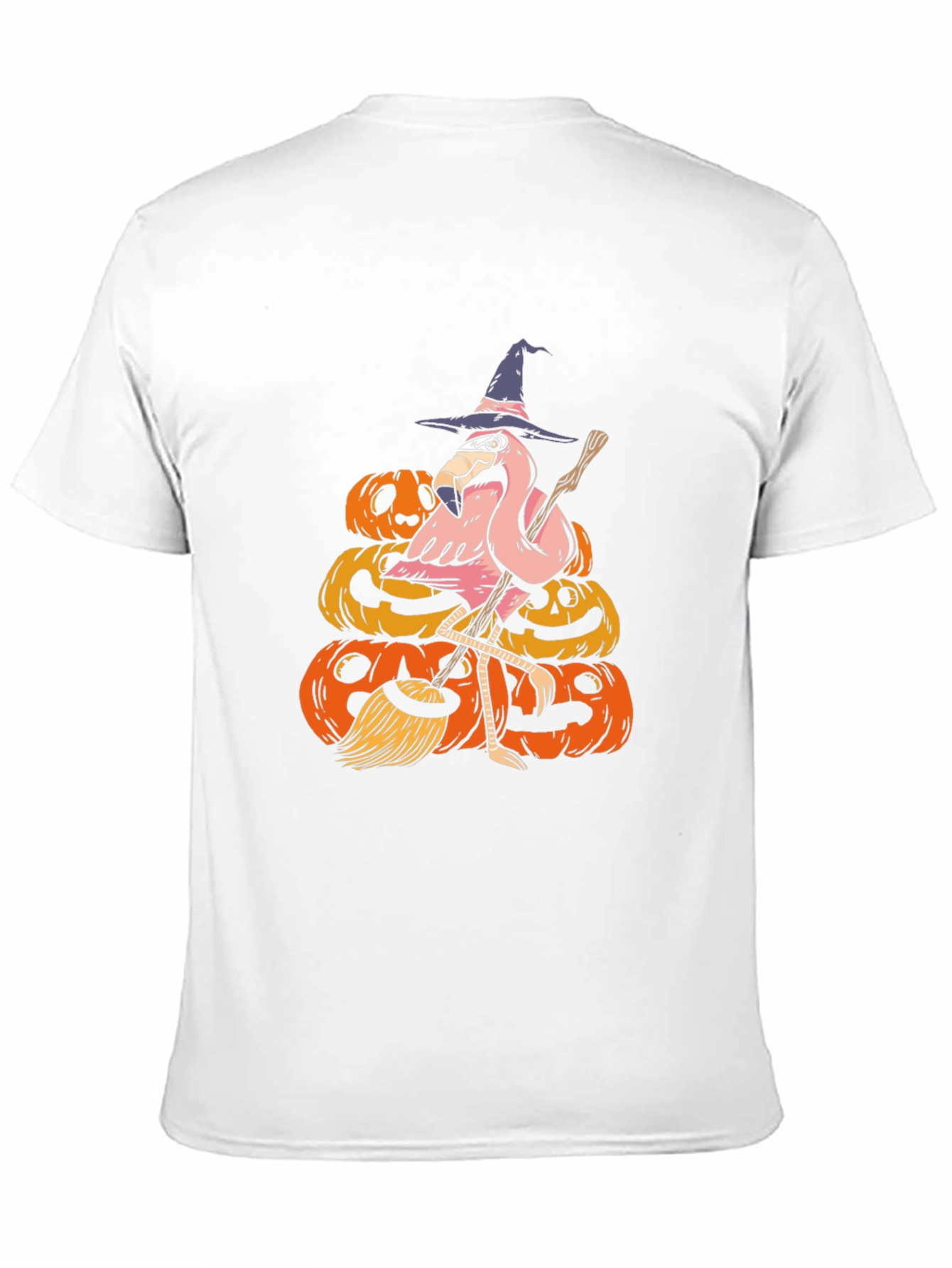 Halloween Flamingo Witch T-Shirt