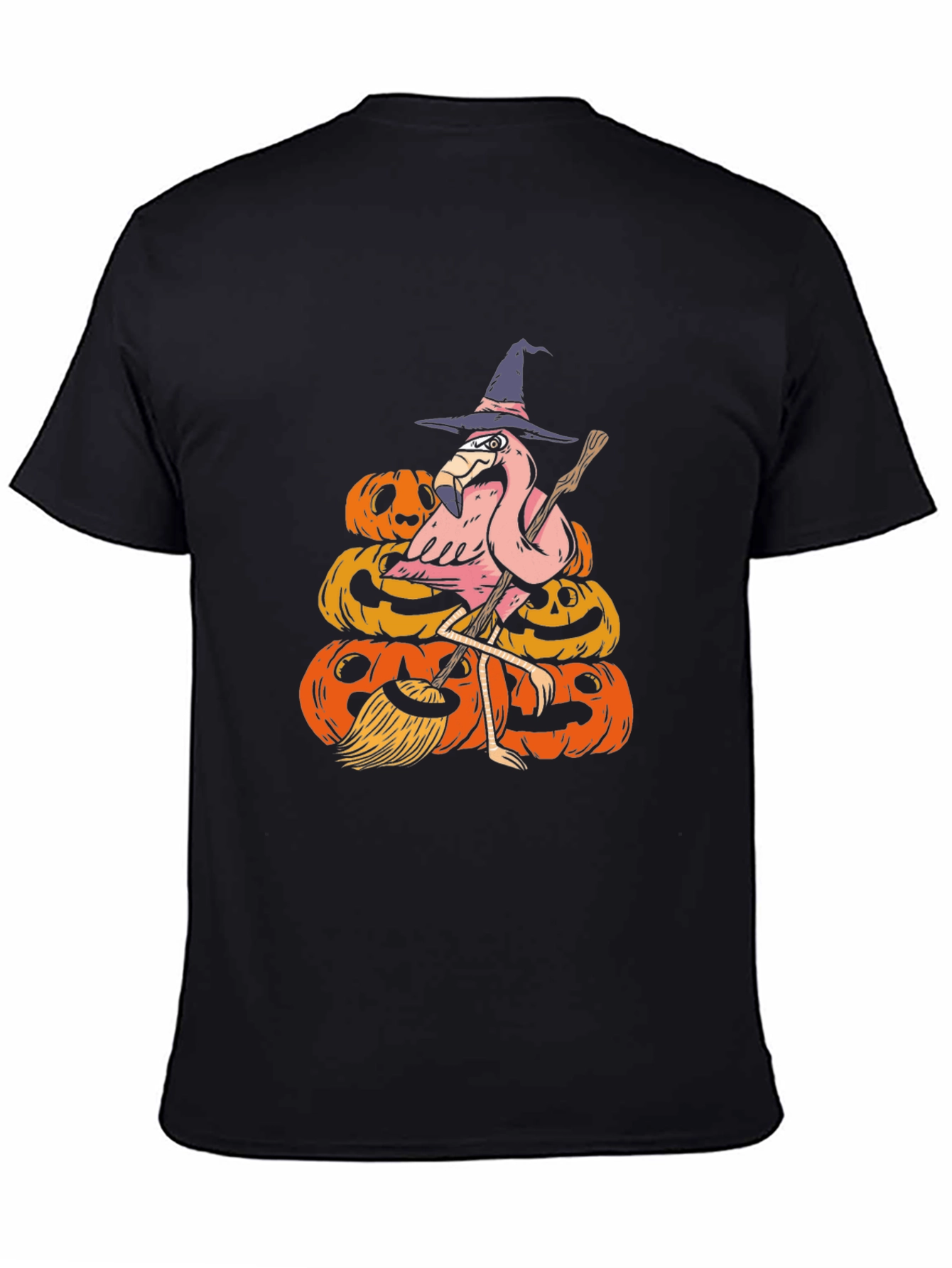 Halloween Flamingo Witch T-Shirt