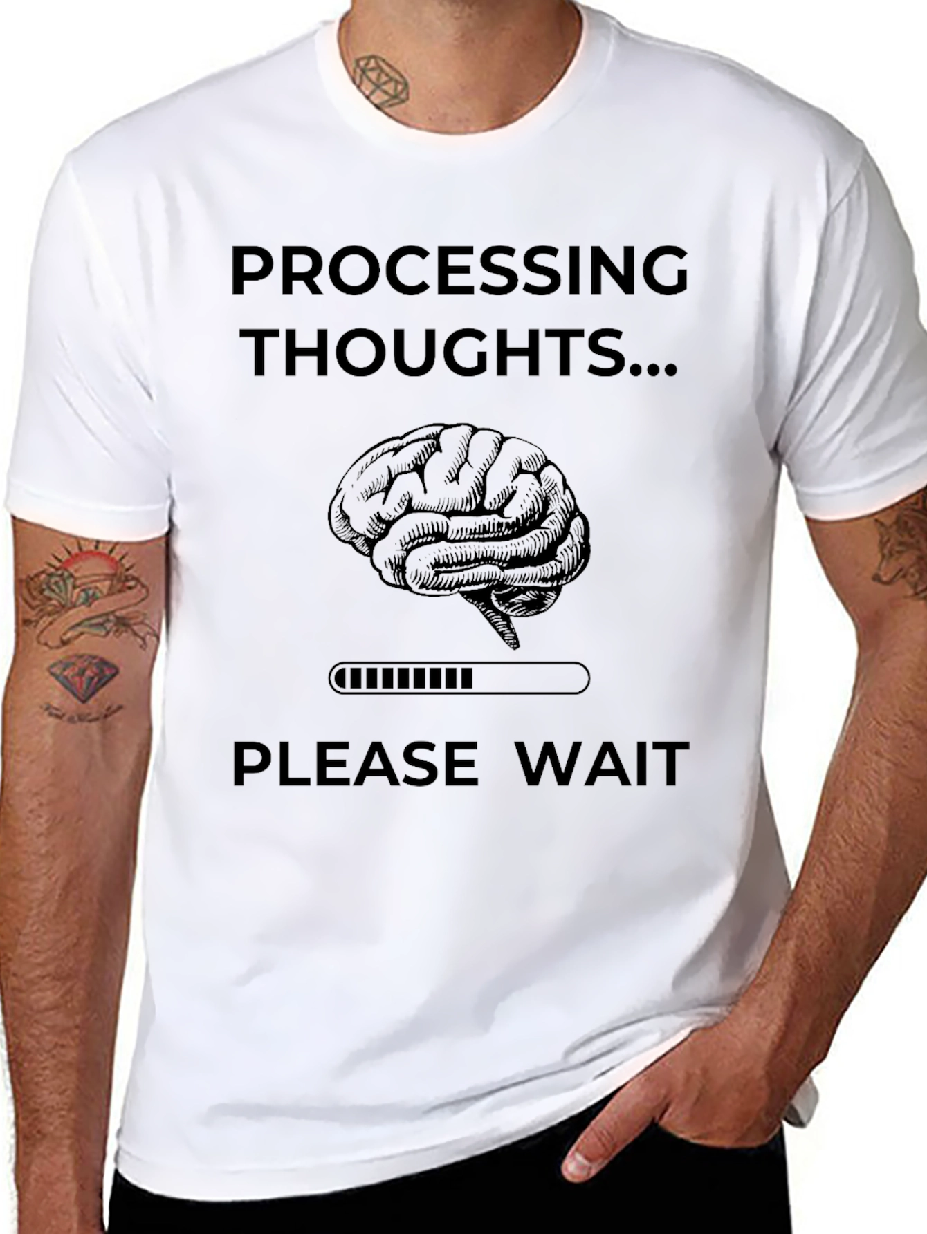 Processing Thoughts Funny Brain T-Shirt