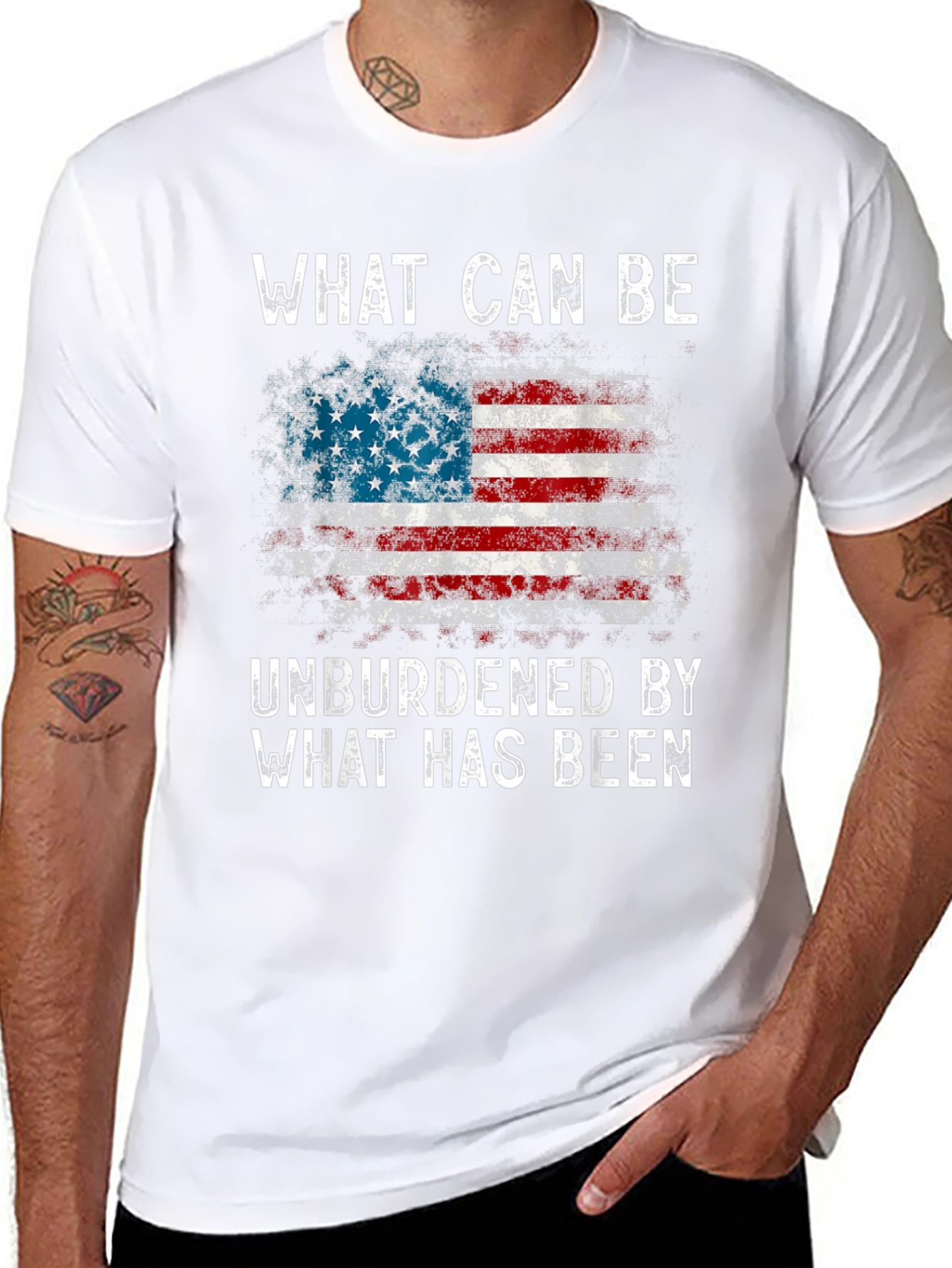 American Flag Graphic T-Shirt - Patriotic Design