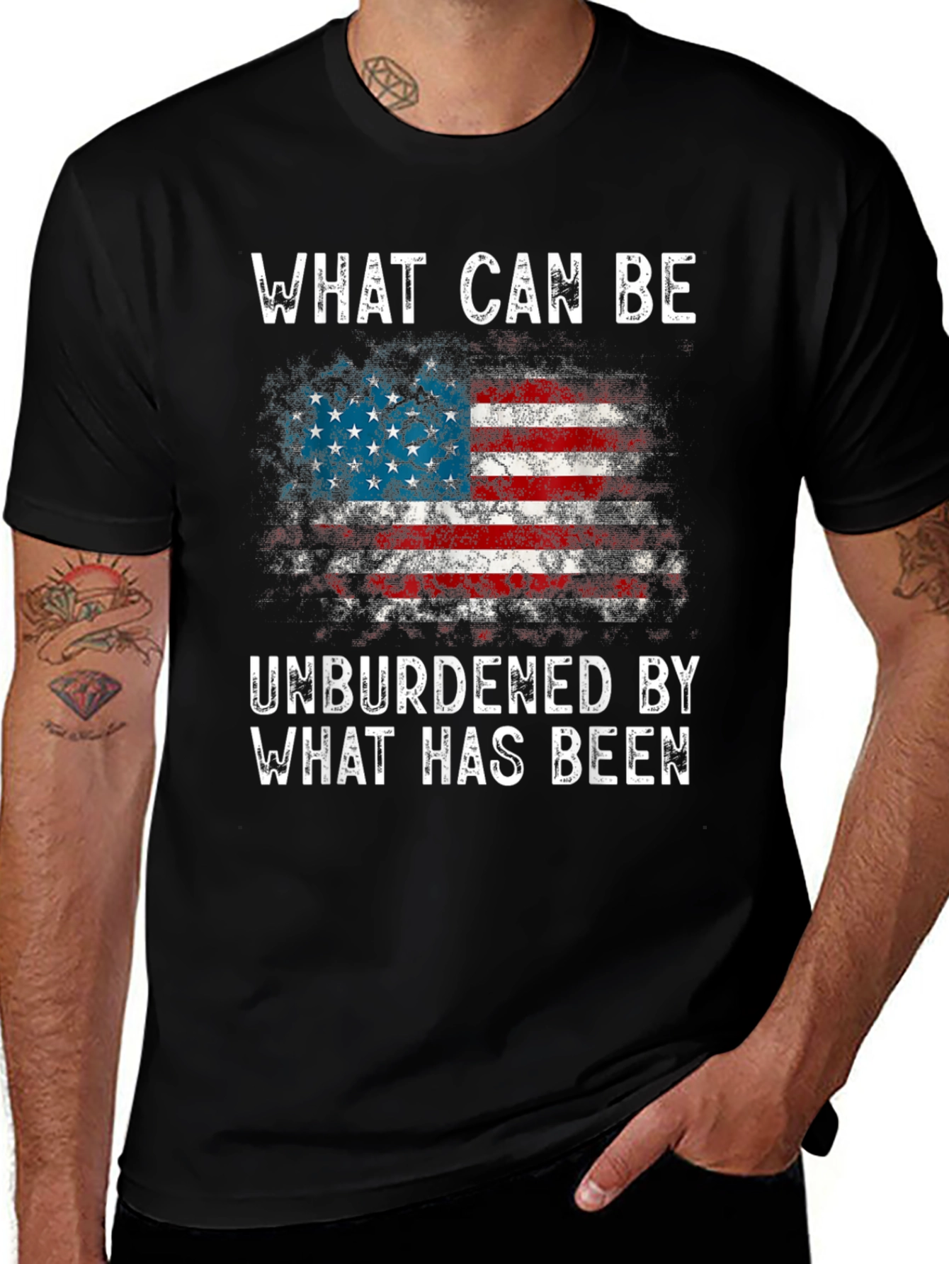 American Flag Graphic T-Shirt - Patriotic Design