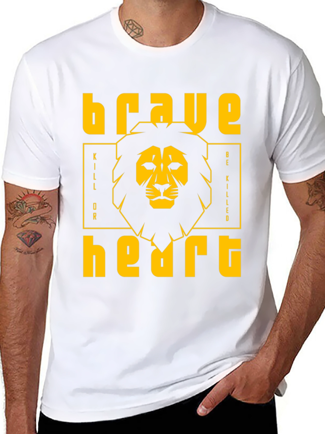 Brave Heart Graphic Print Tee