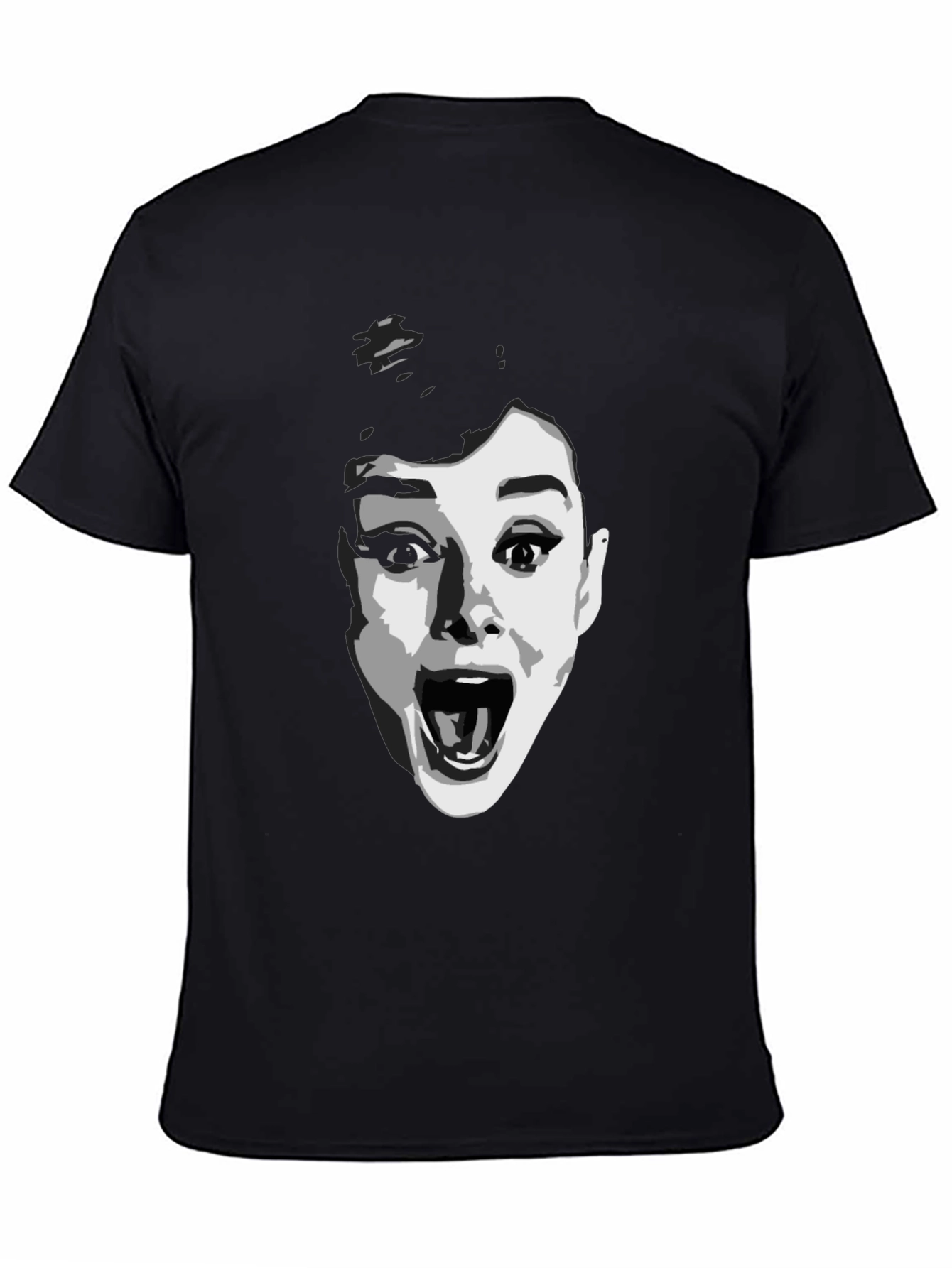 Audrey Hepburn Screaming Graphic T-Shirt