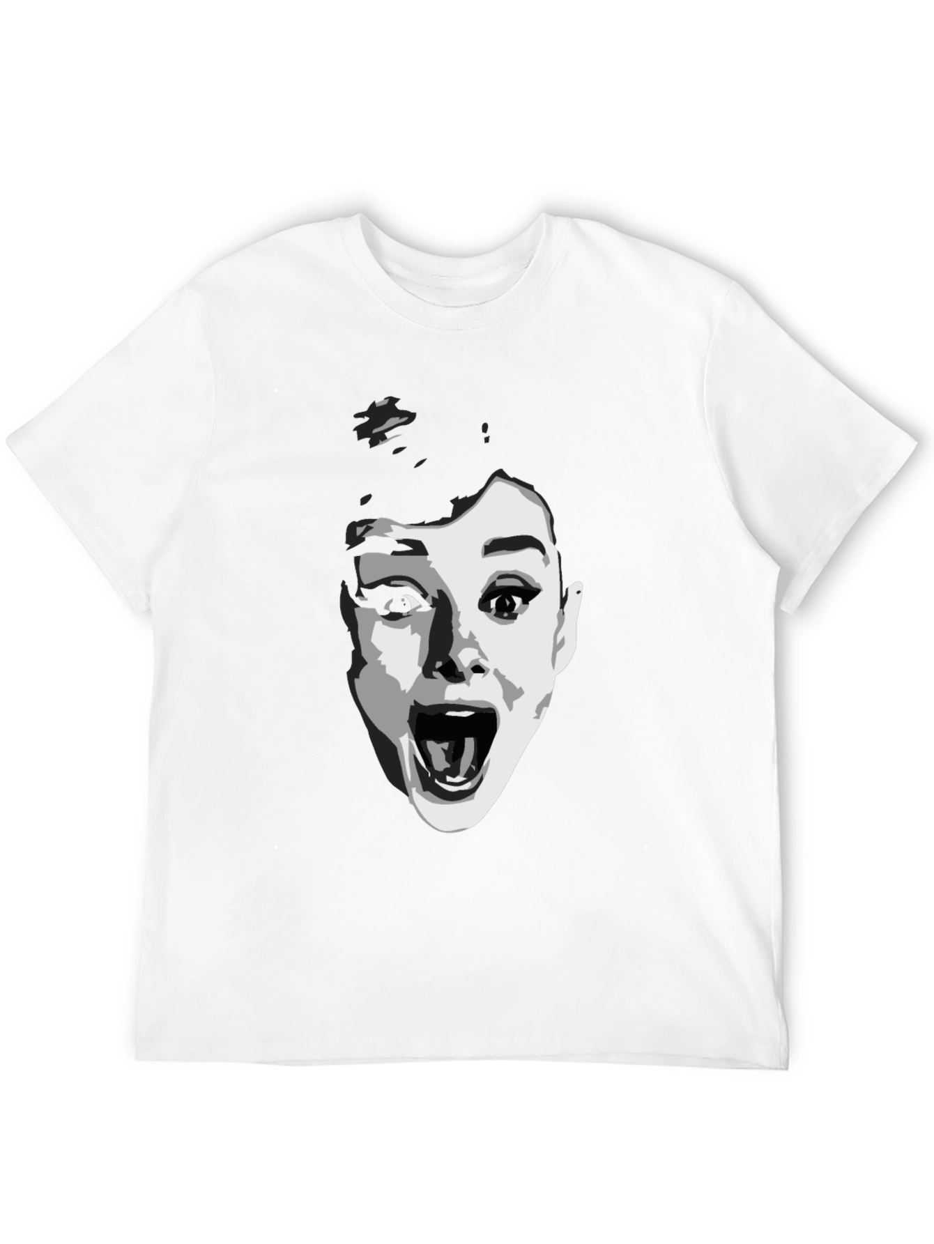 Audrey Hepburn Screaming Graphic T-Shirt